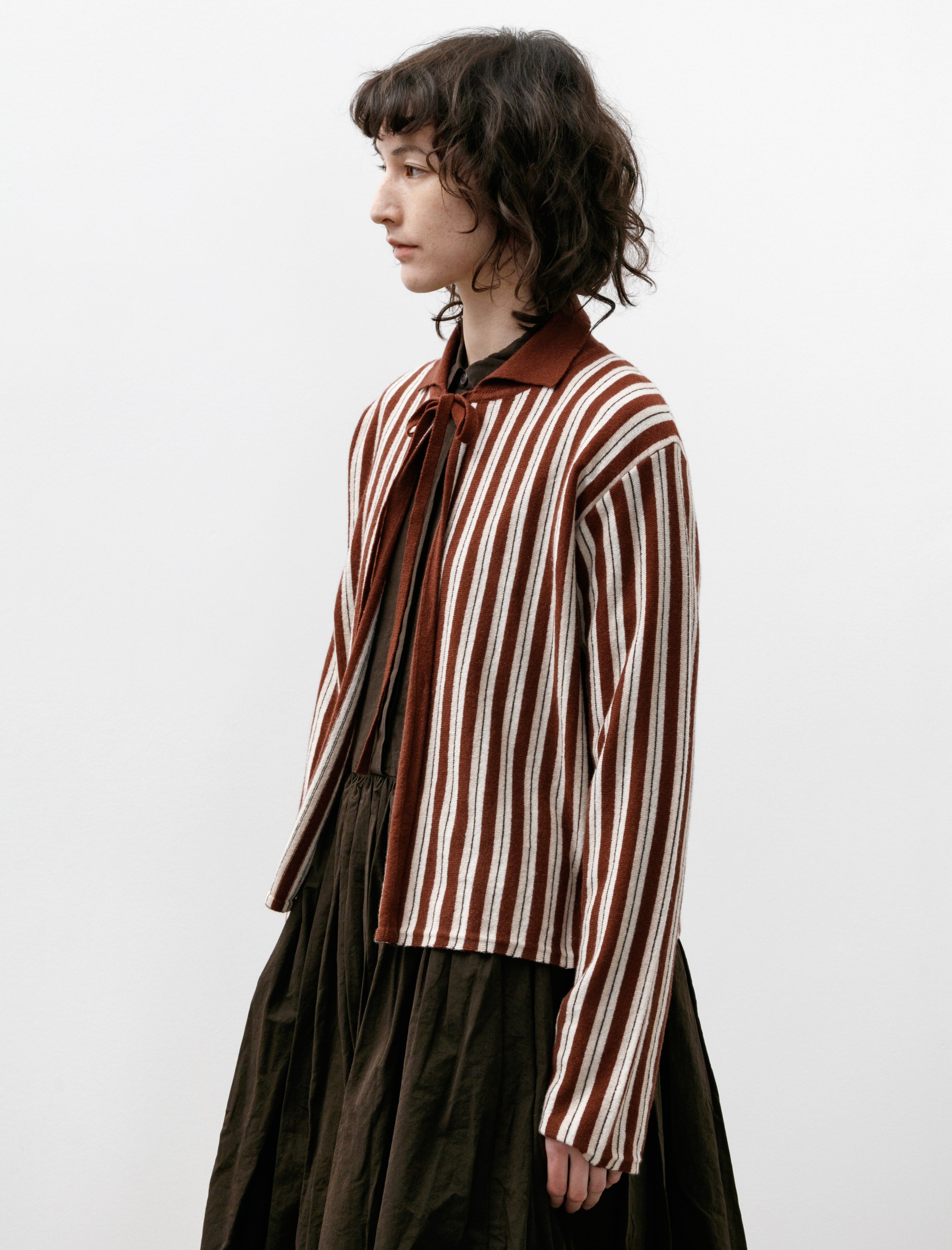 Bode Hogan Stripe Cardigan Brown