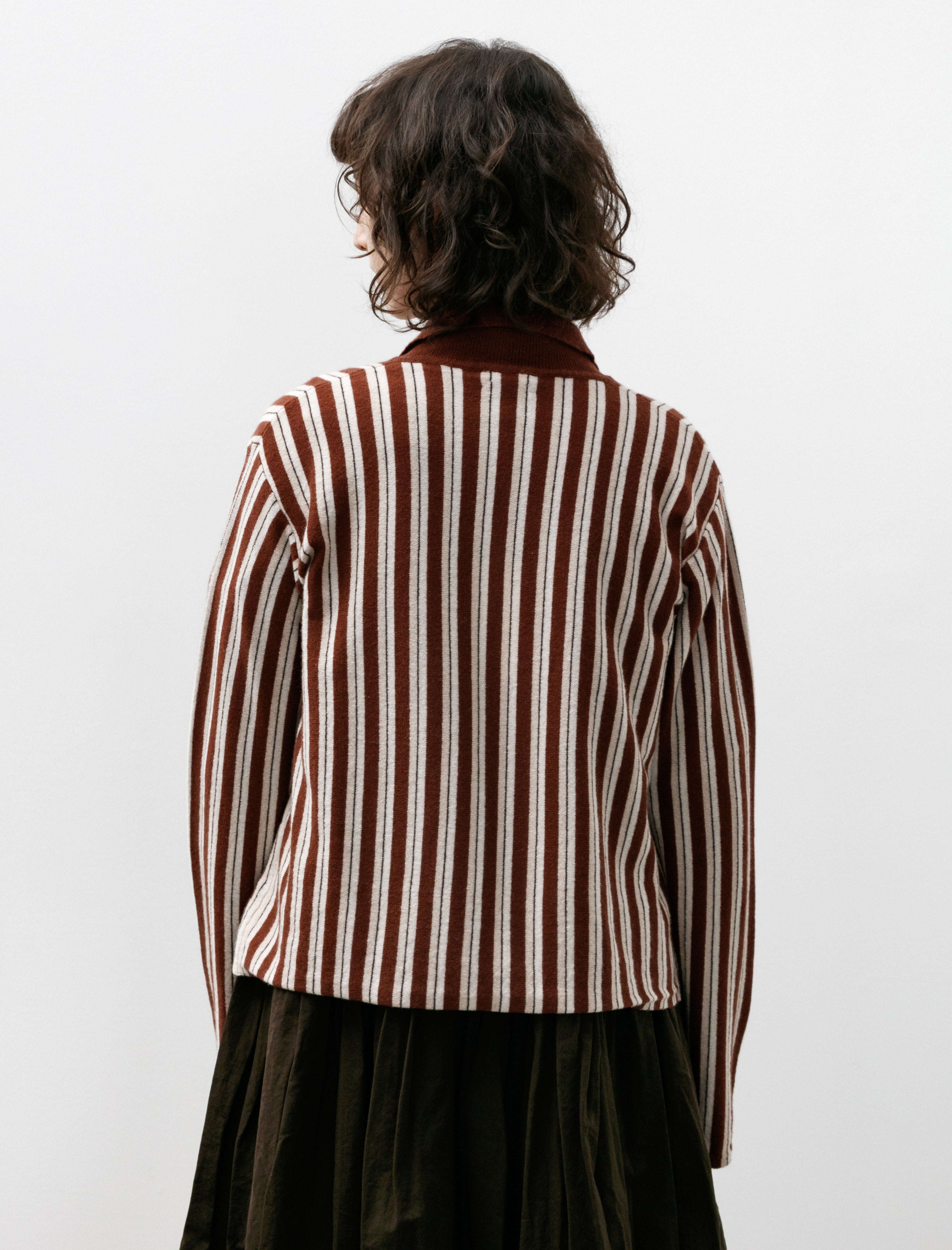 Bode Hogan Stripe Cardigan Brown