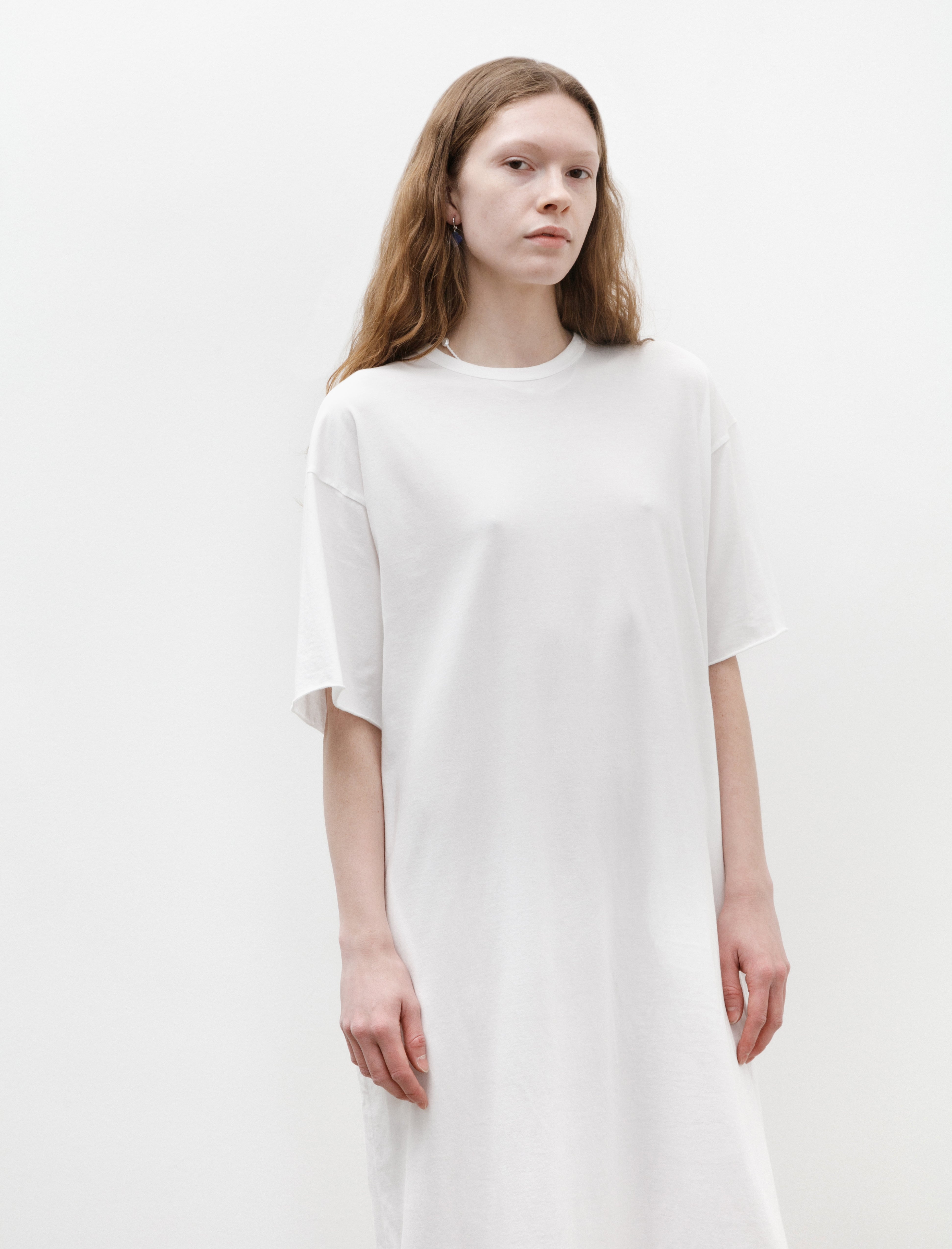 Hache Dressy T Shirt Dress White Neighbour