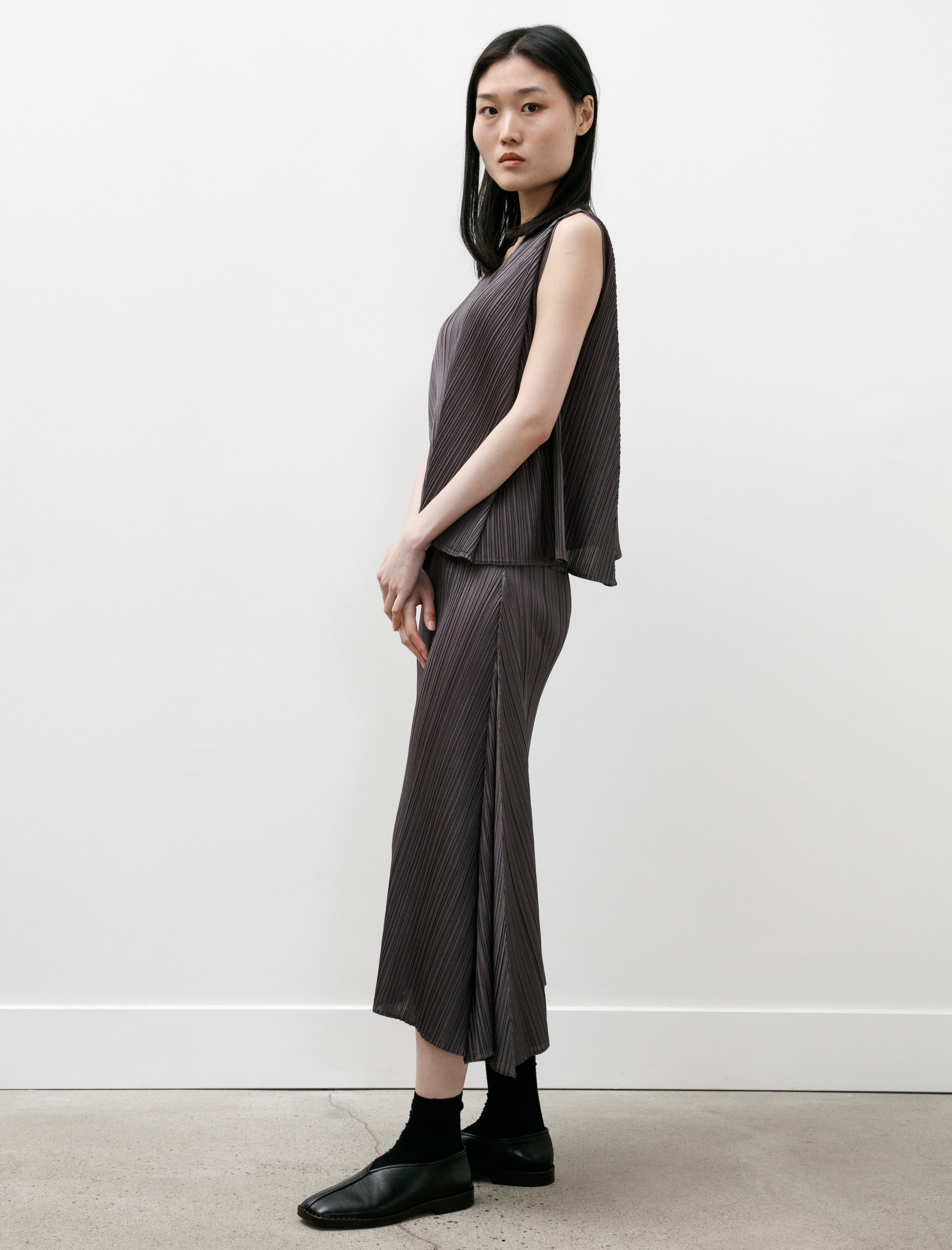 Pleats Please by Issey Miyake Efficient Square Skirt Grey