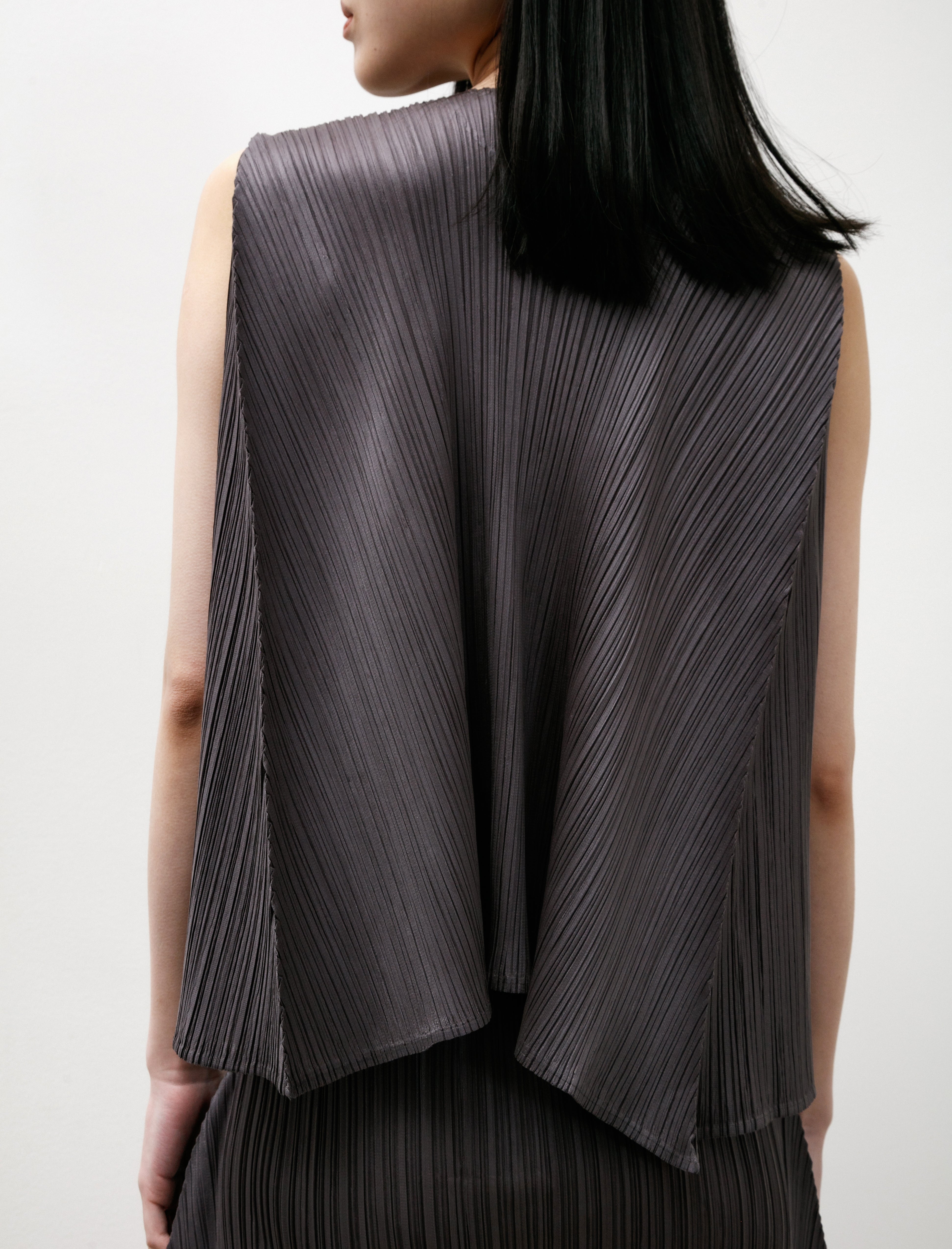 Pleats Please by Issey Miyake Efficient Square Top Grey