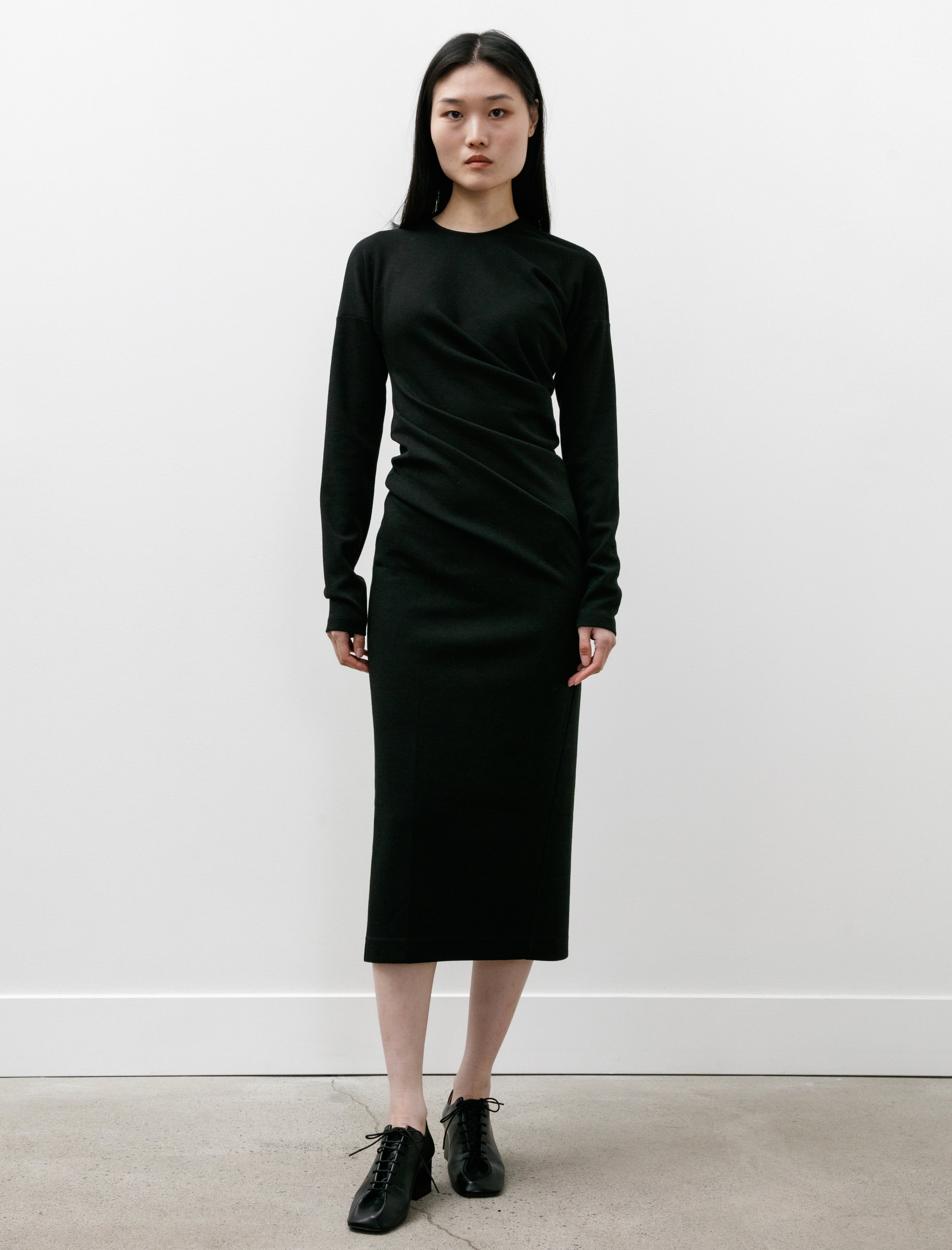 Totême Twisted Jersey Dress Black