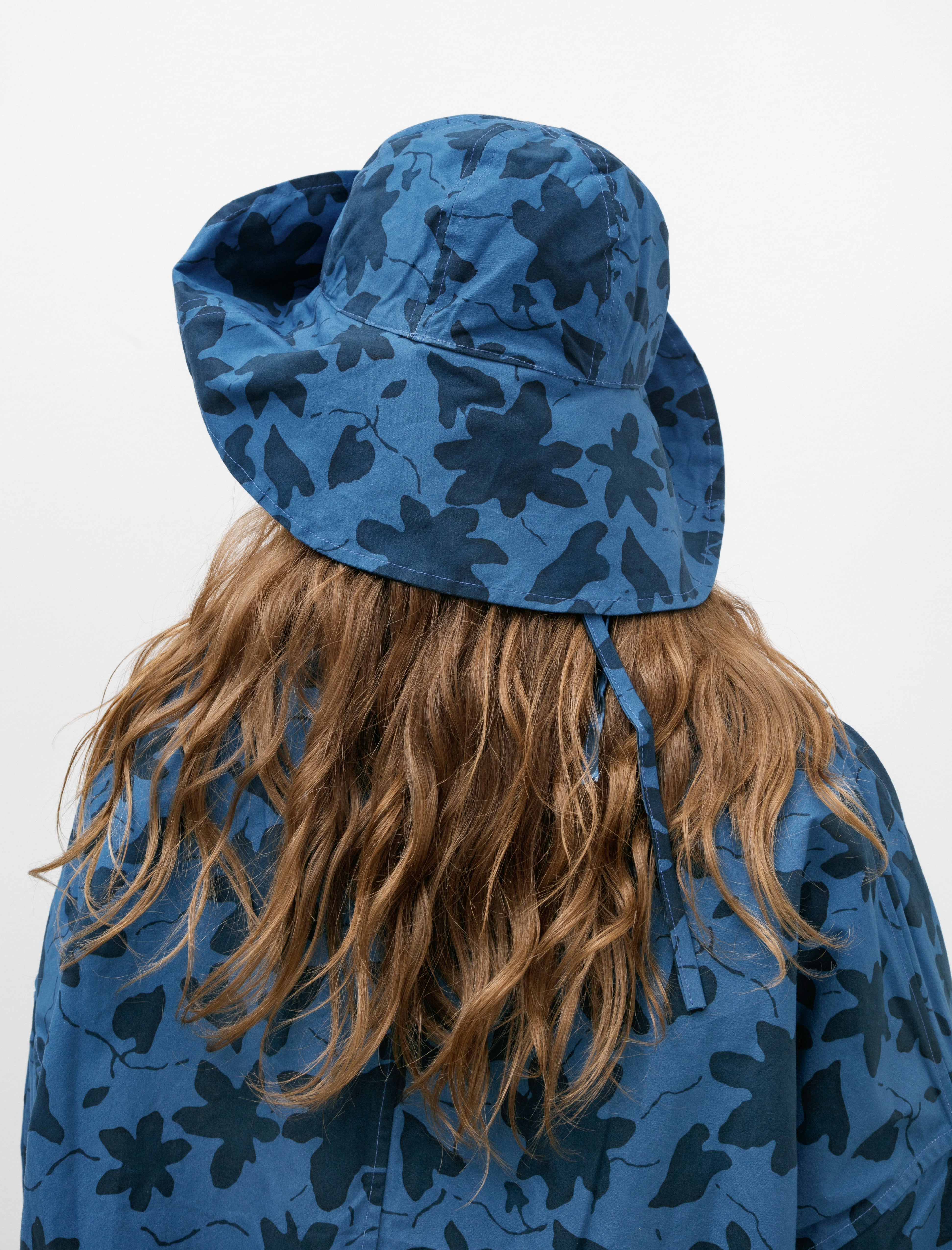 Cawley Sun Hat Cotton Blue Flowers