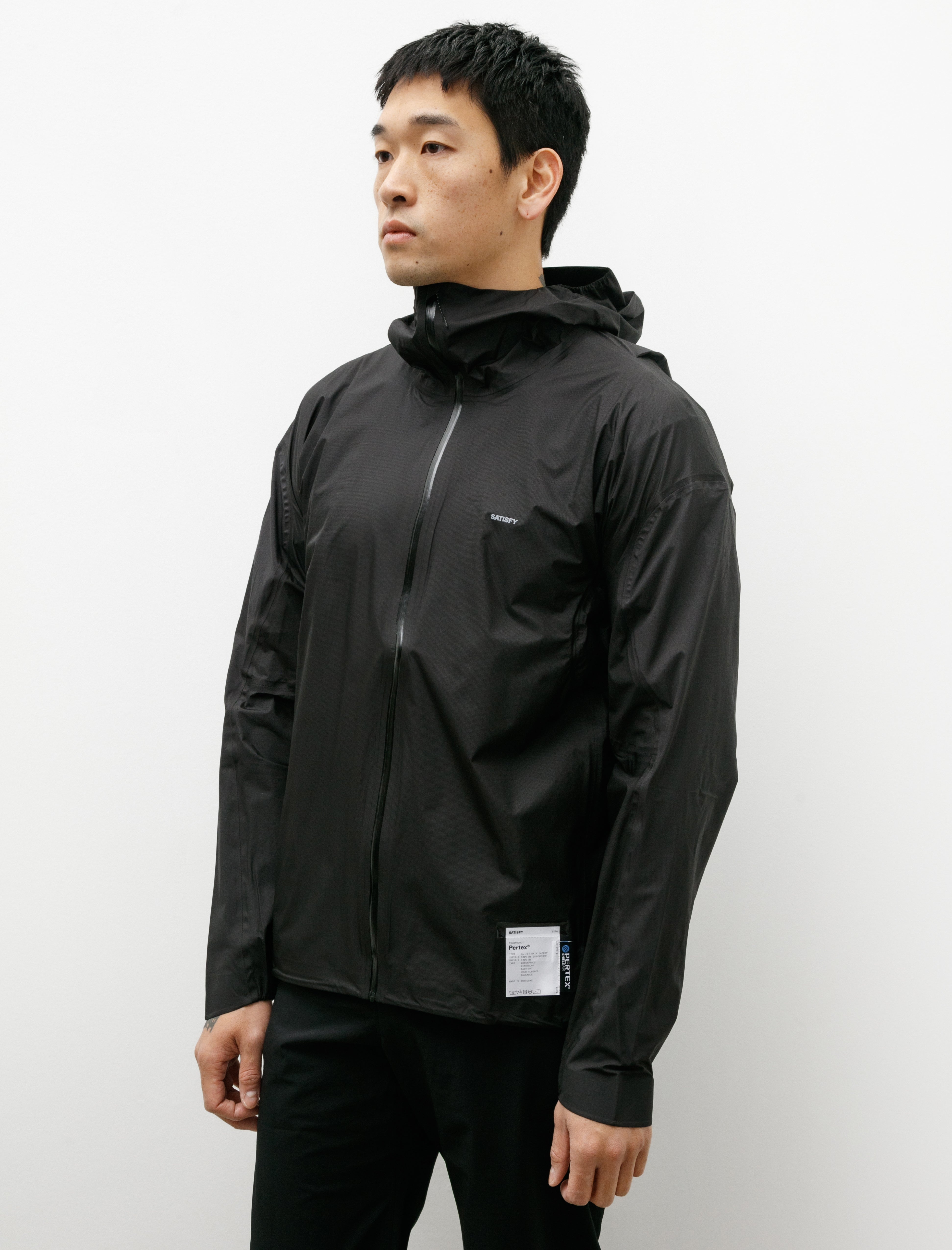 Satisfy Pertex 3L Fly Rain Jacket Black