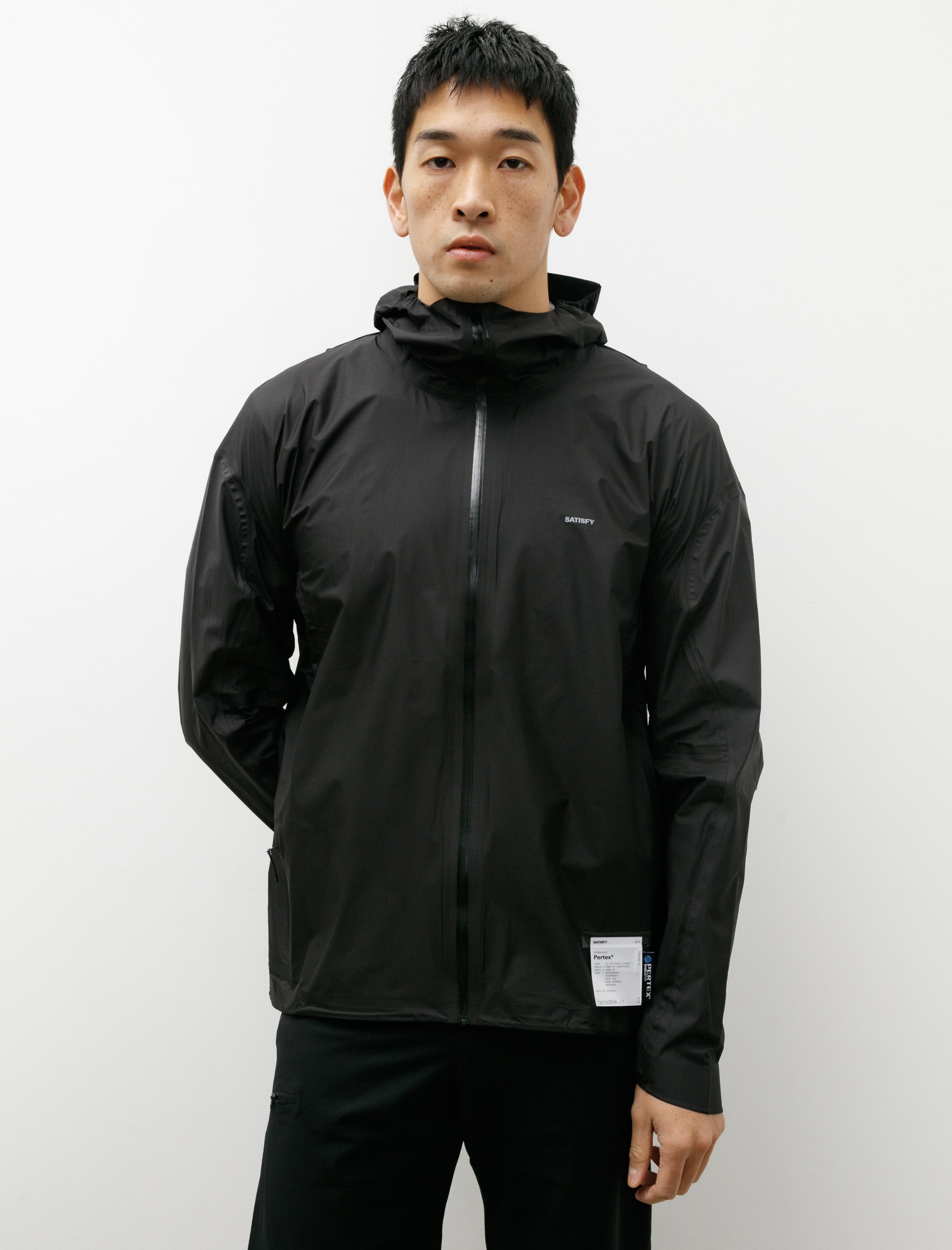 Satisfy Pertex 3L Fly Rain Jacket Black