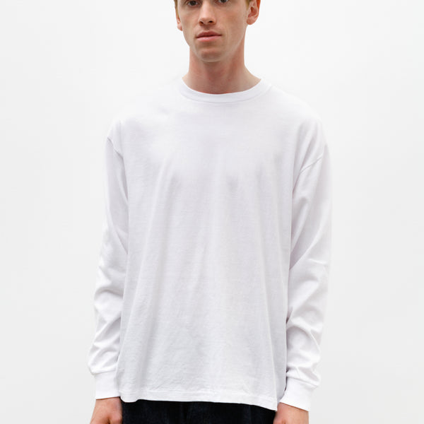 Open End Cotton LS T-Shirt White