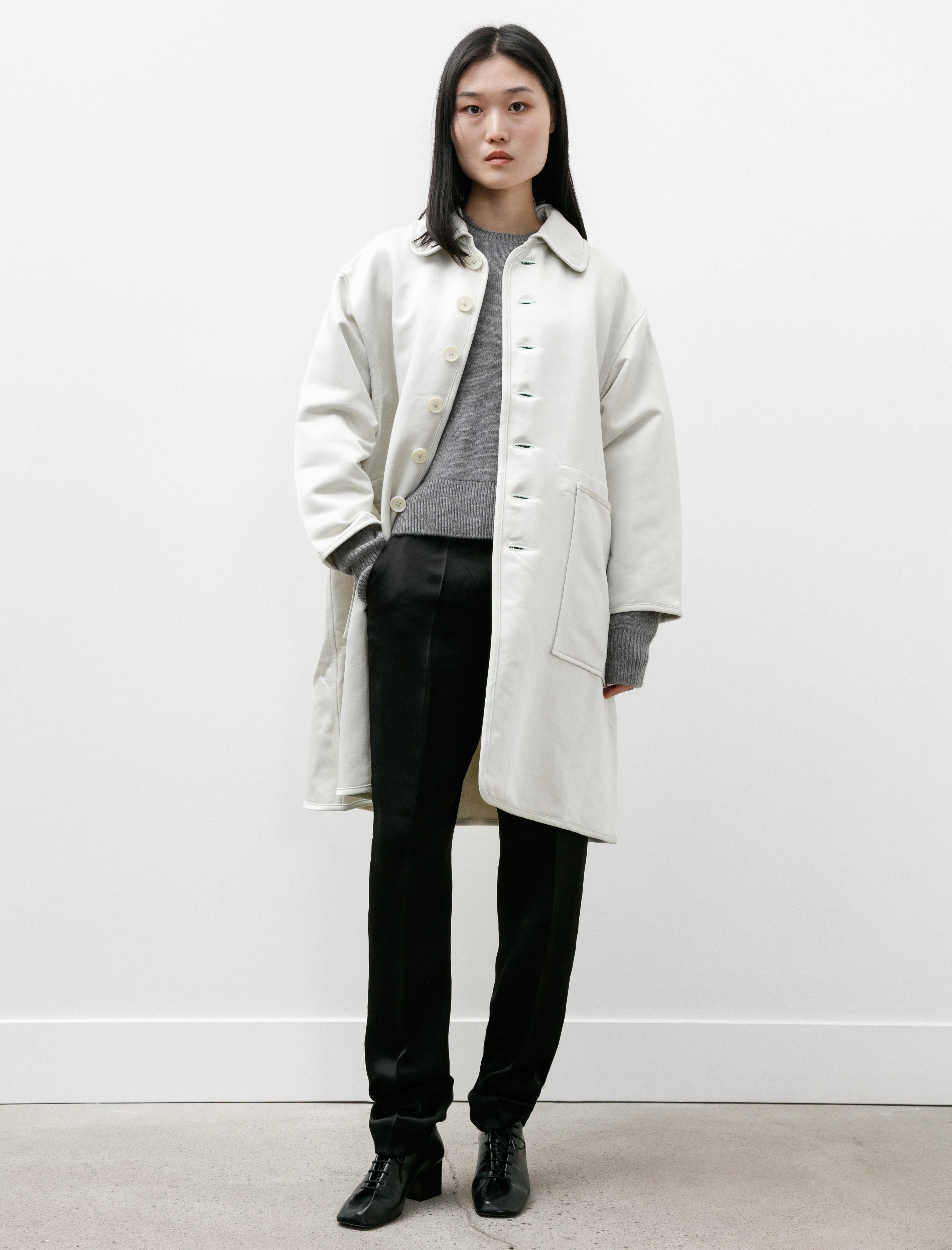 MAN-TLE R17Y1 Long Double Face Coat Clay