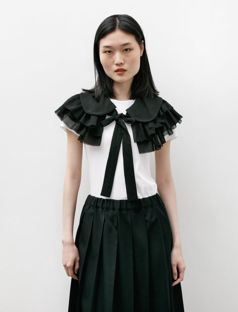 Comme des Garçons Comme des Garçons Georgette Ruffle Collar Black