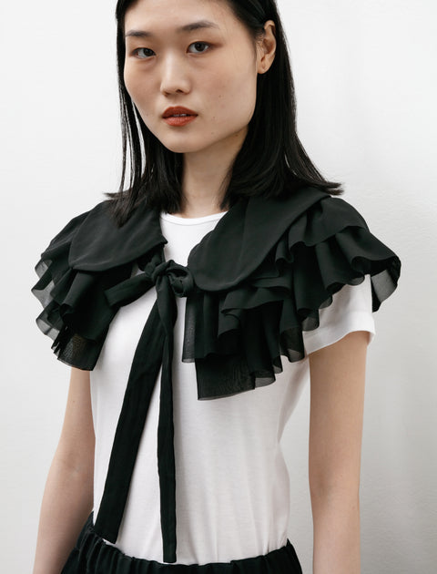 Comme des Garçons Comme des Garçons Georgette Ruffle Collar Black