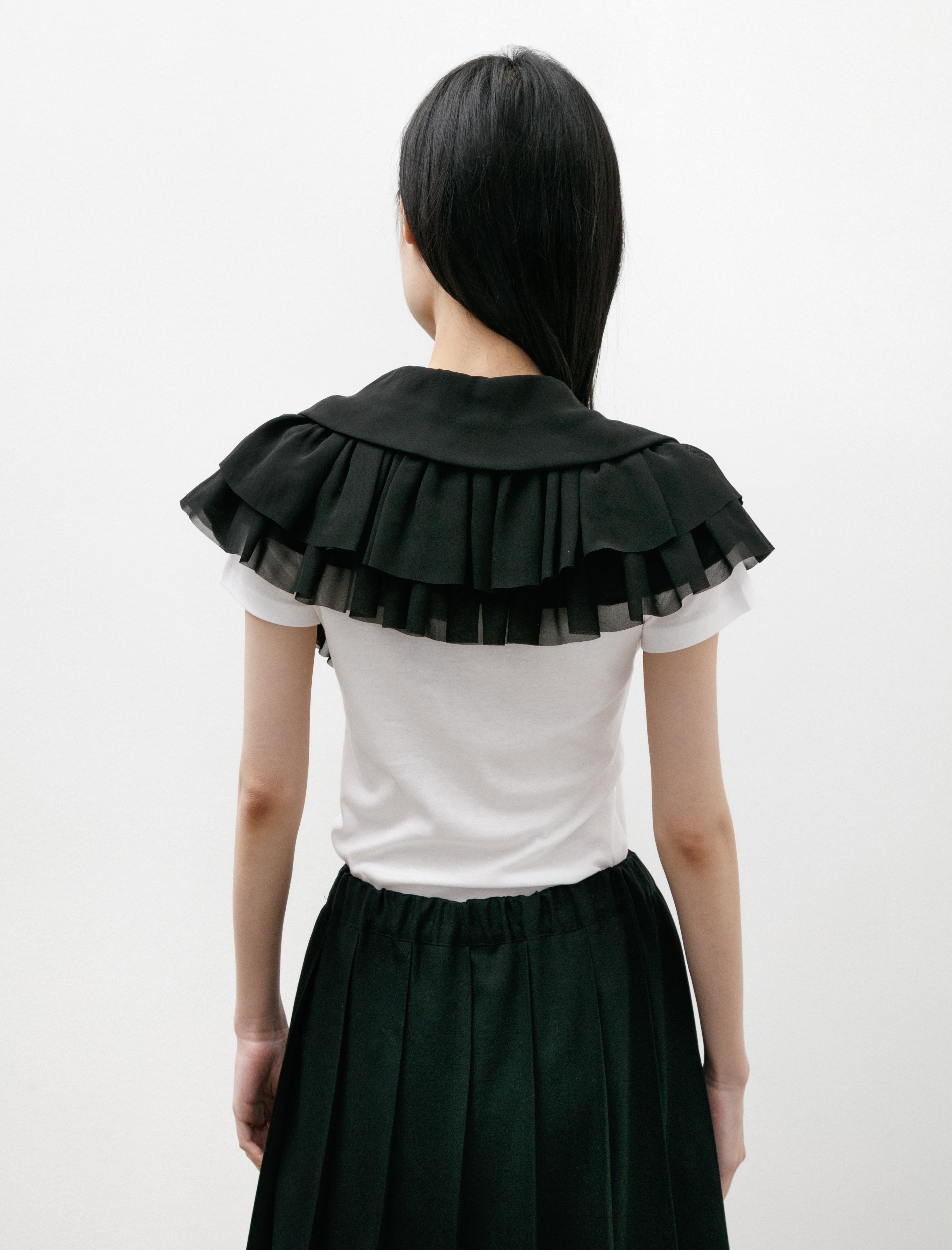 Comme des Garçons Comme des Garçons Georgette Ruffle Collar Black