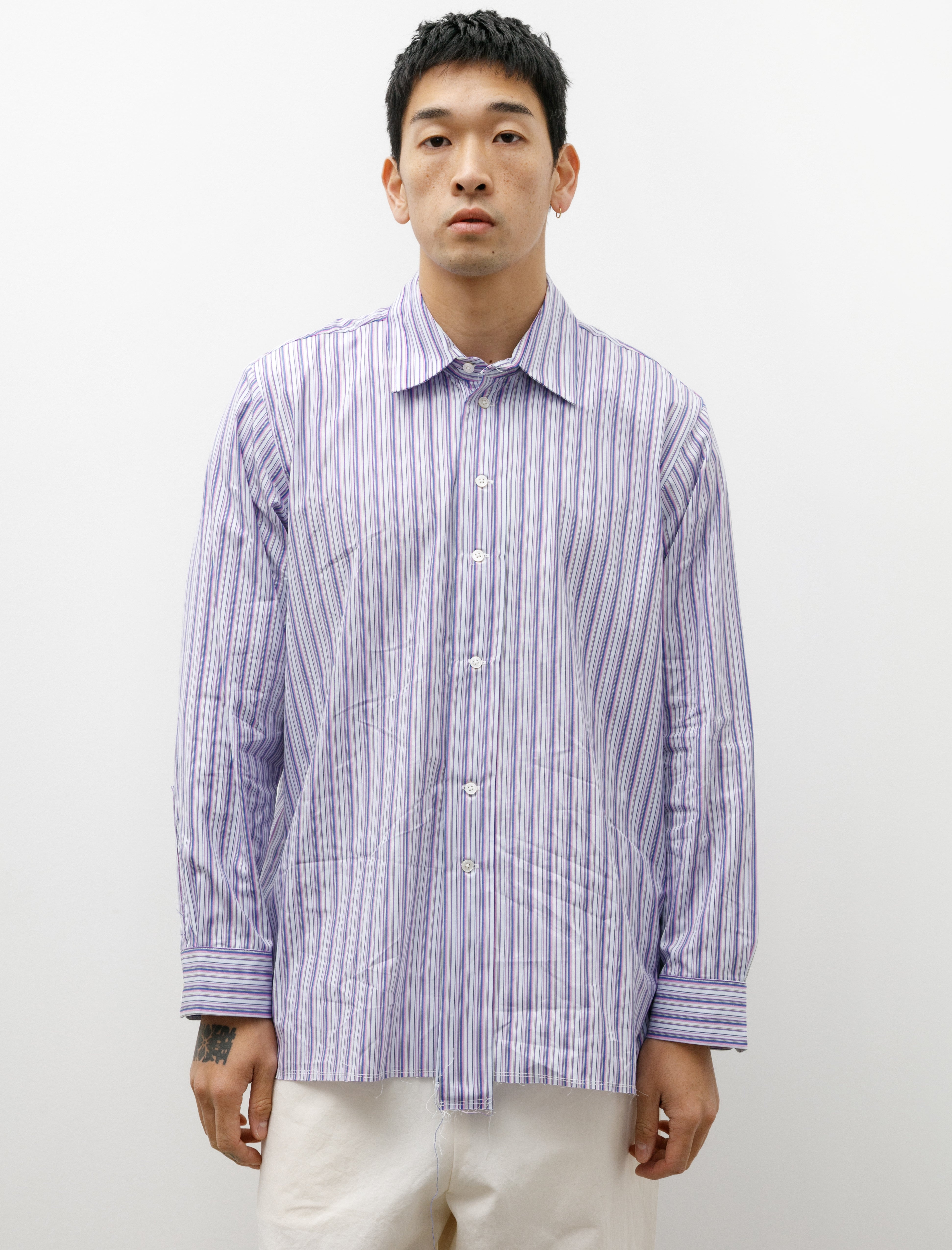 Camiel Fortgens Basic Shirt Shirting Purple Stripe