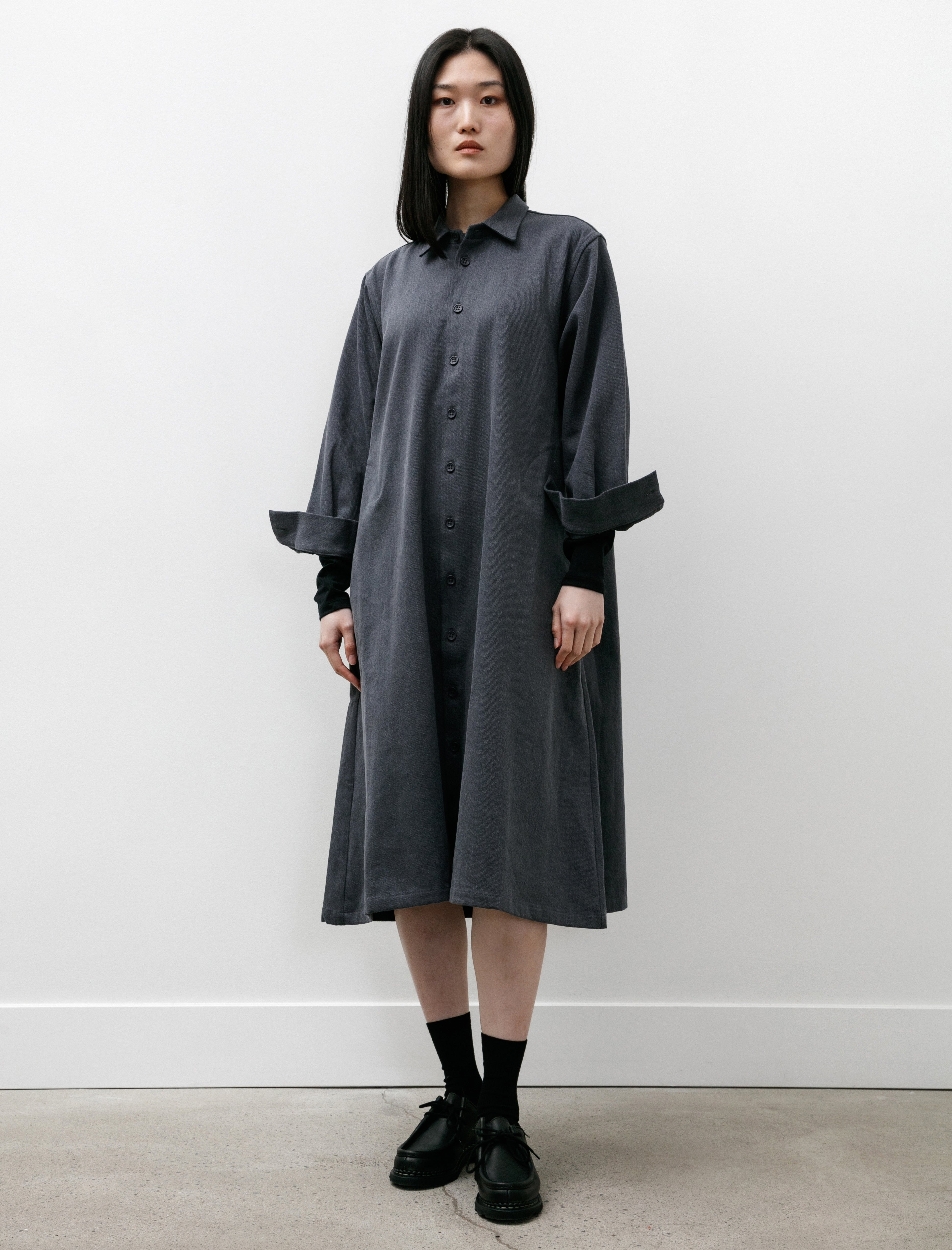 MAN-TLE R17A1 Shirt Dress Denim Asphalt