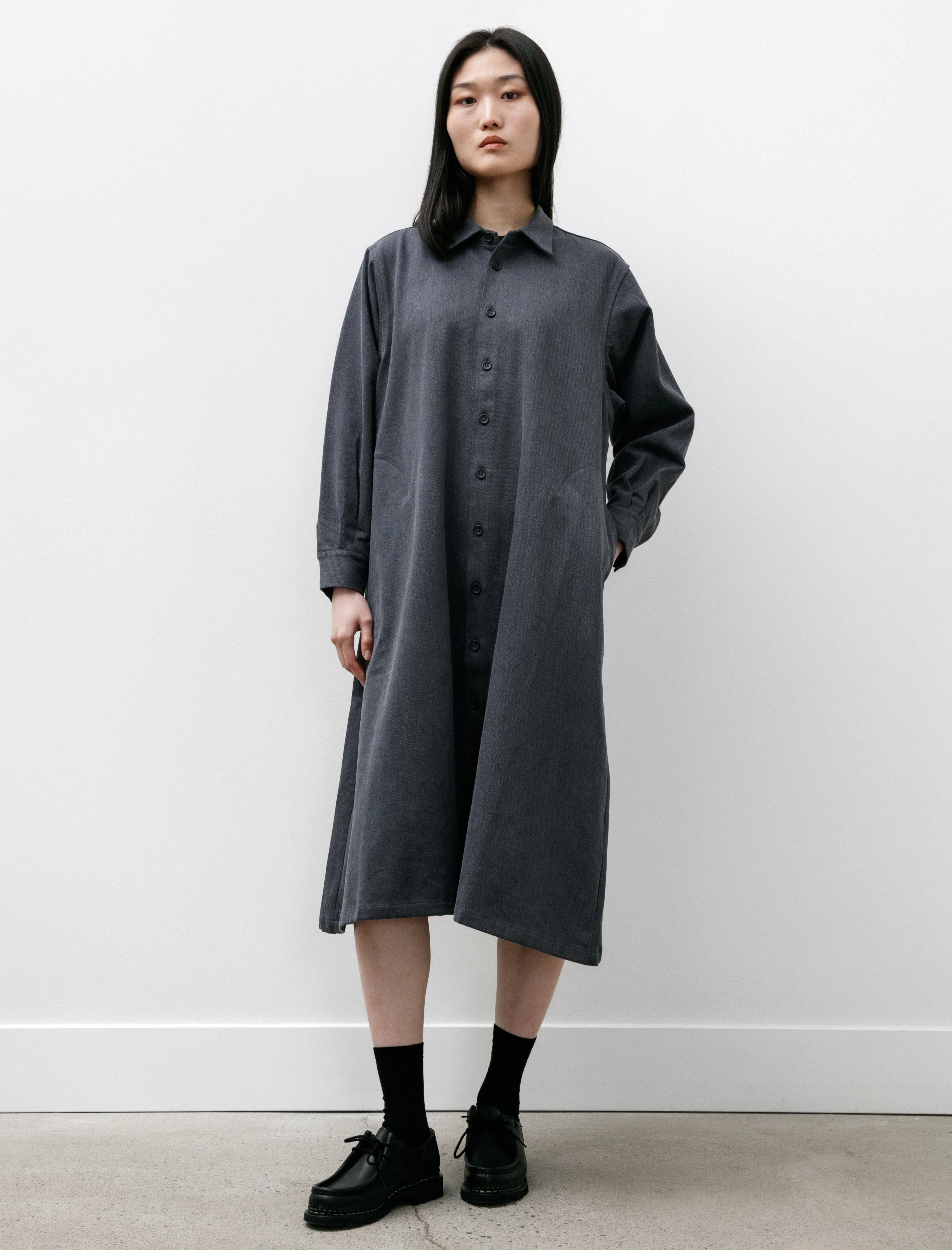 MAN-TLE R17A1 Shirt Dress Denim Asphalt