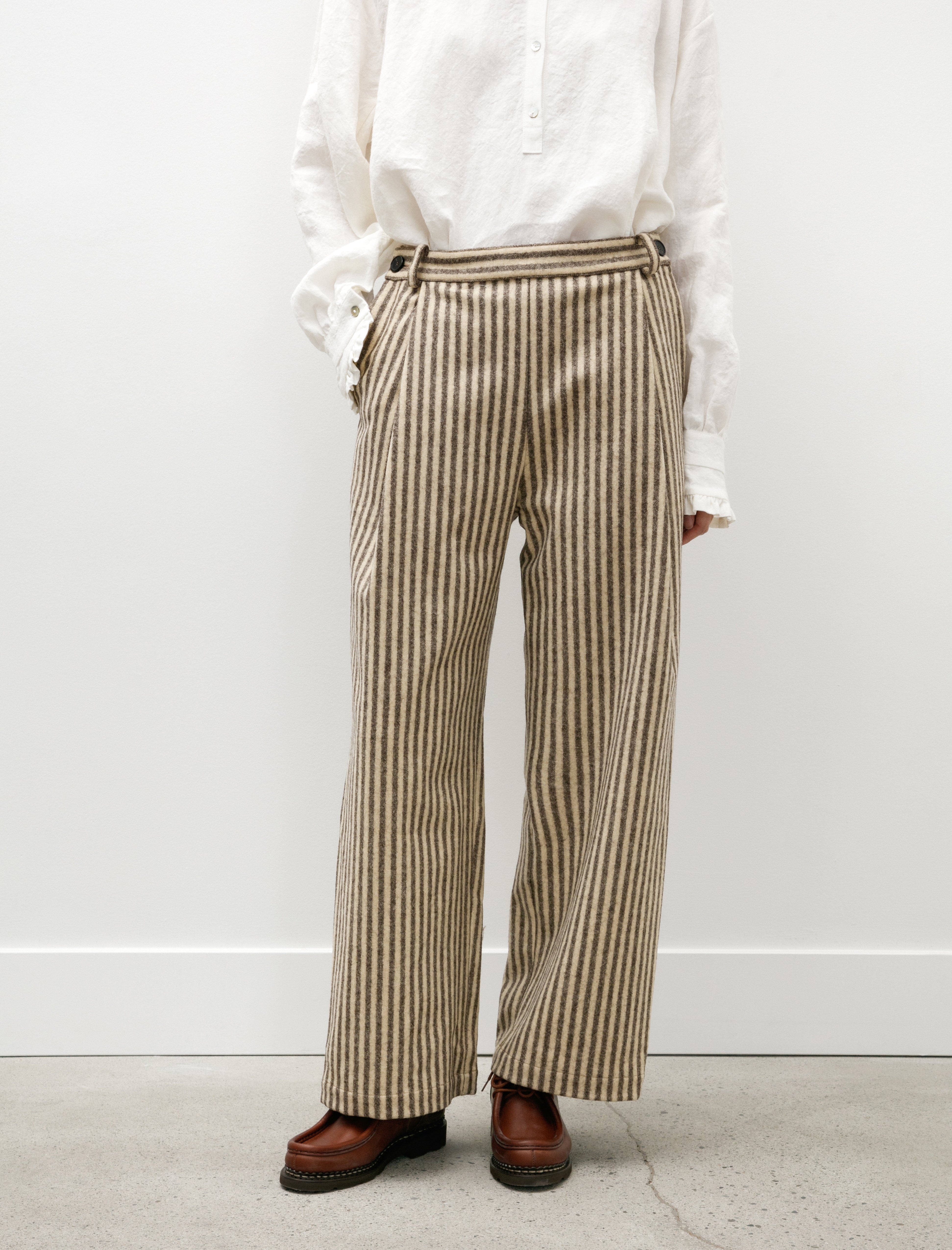 Cawley Portugese Striped Wool Georgia Trousers