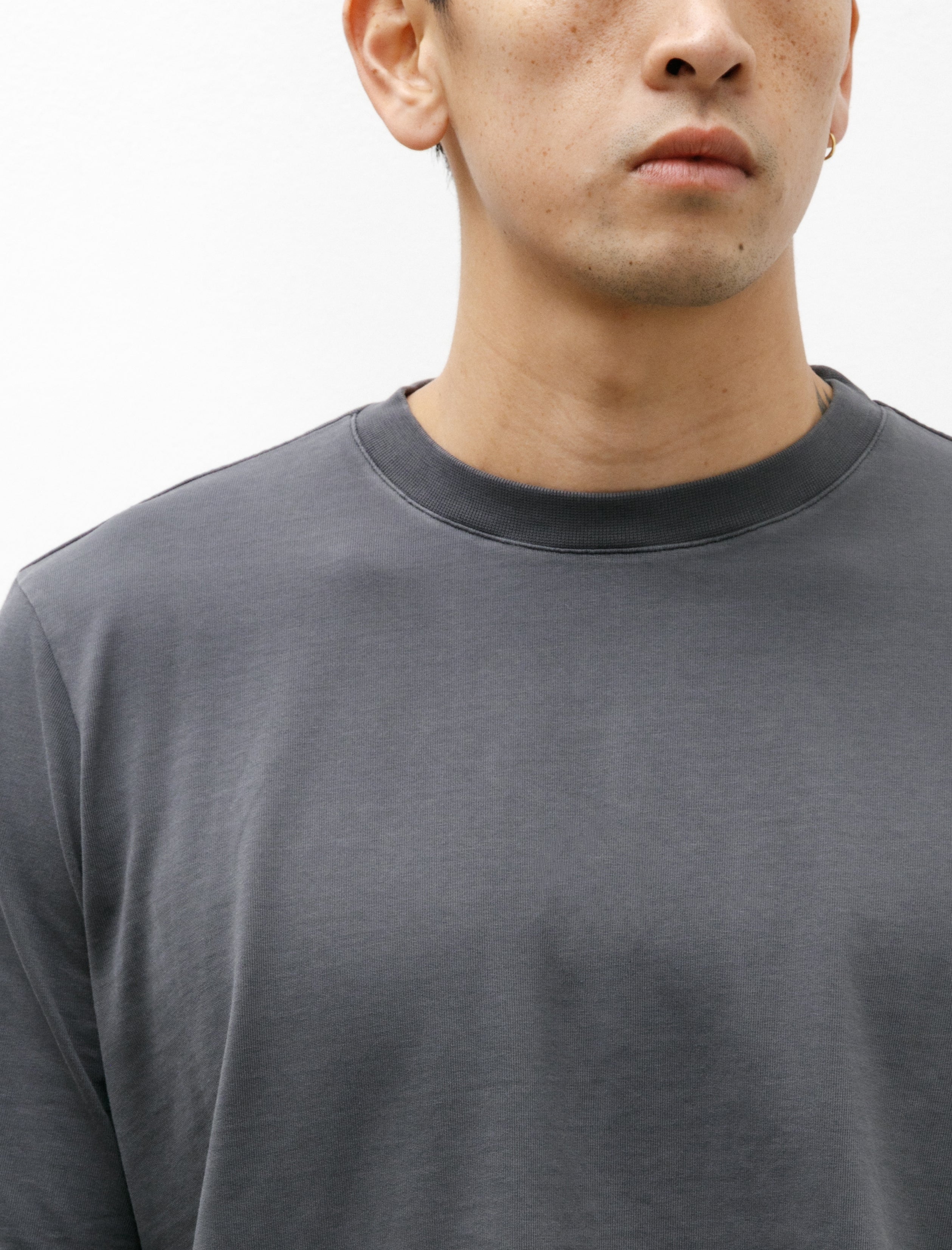 Casey Casey Felix T-Shirt Heavy Cotton Dark Grey