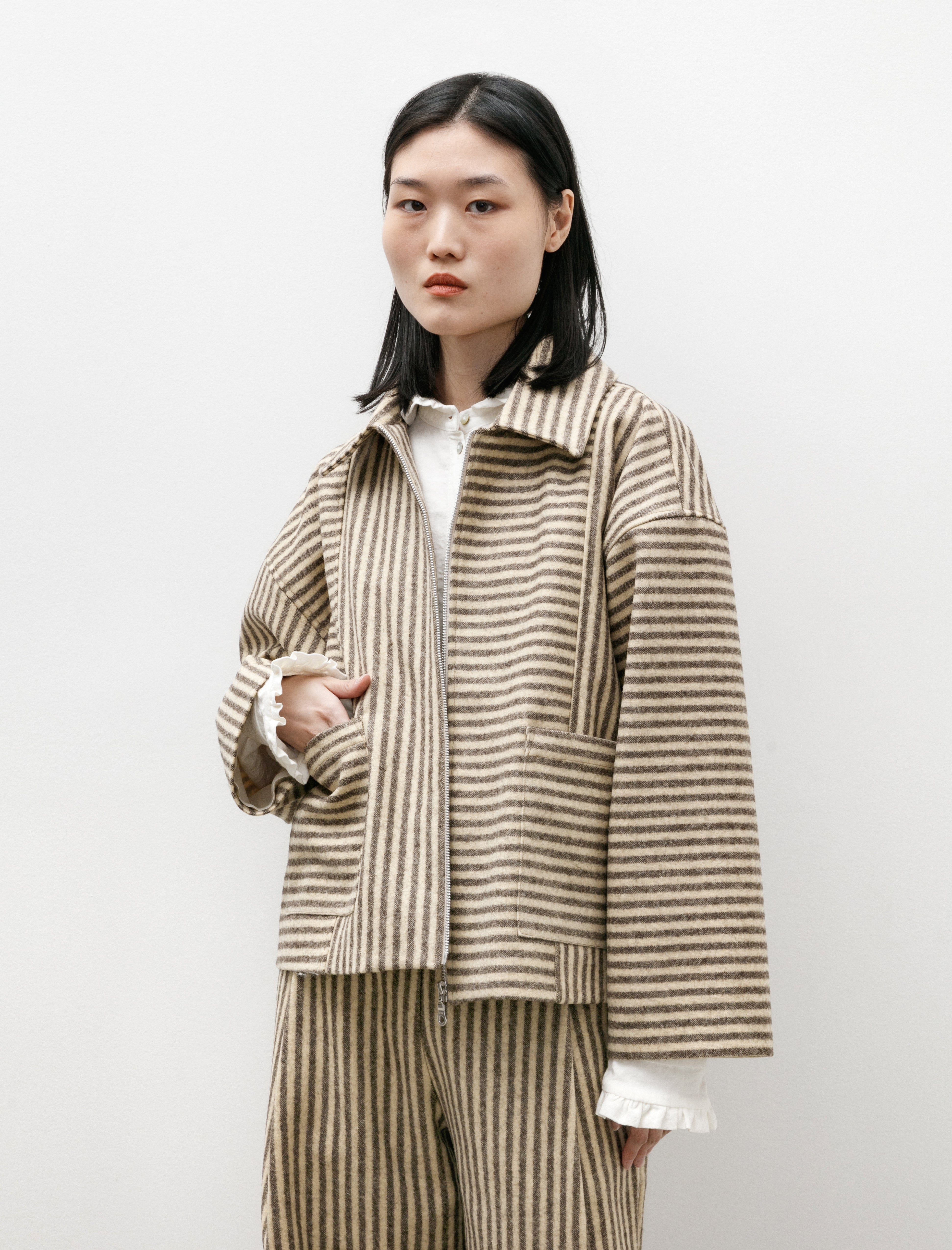 Cawley Portugese Striped Wool Anja Jacket