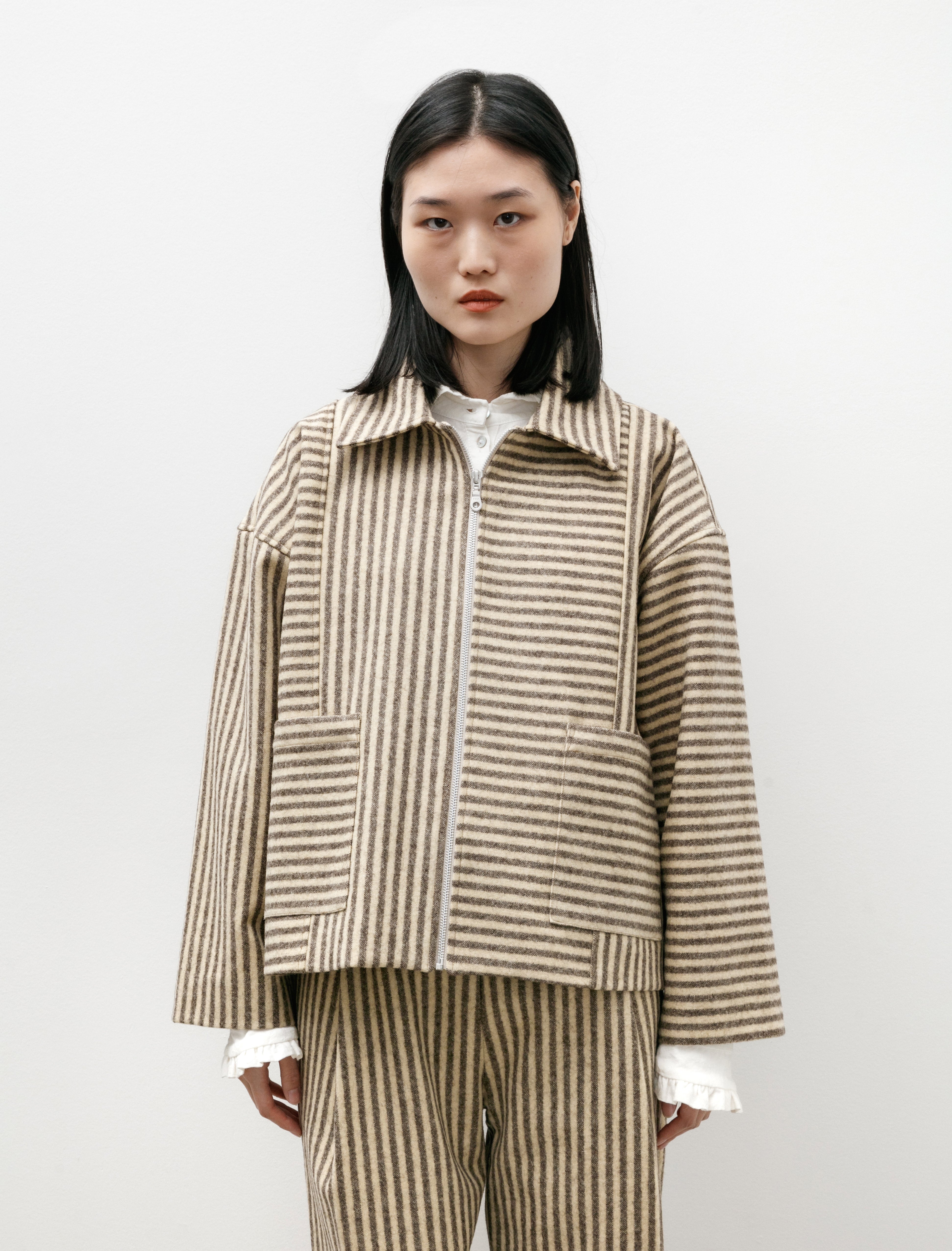 Cawley Portugese Striped Wool Anja Jacket