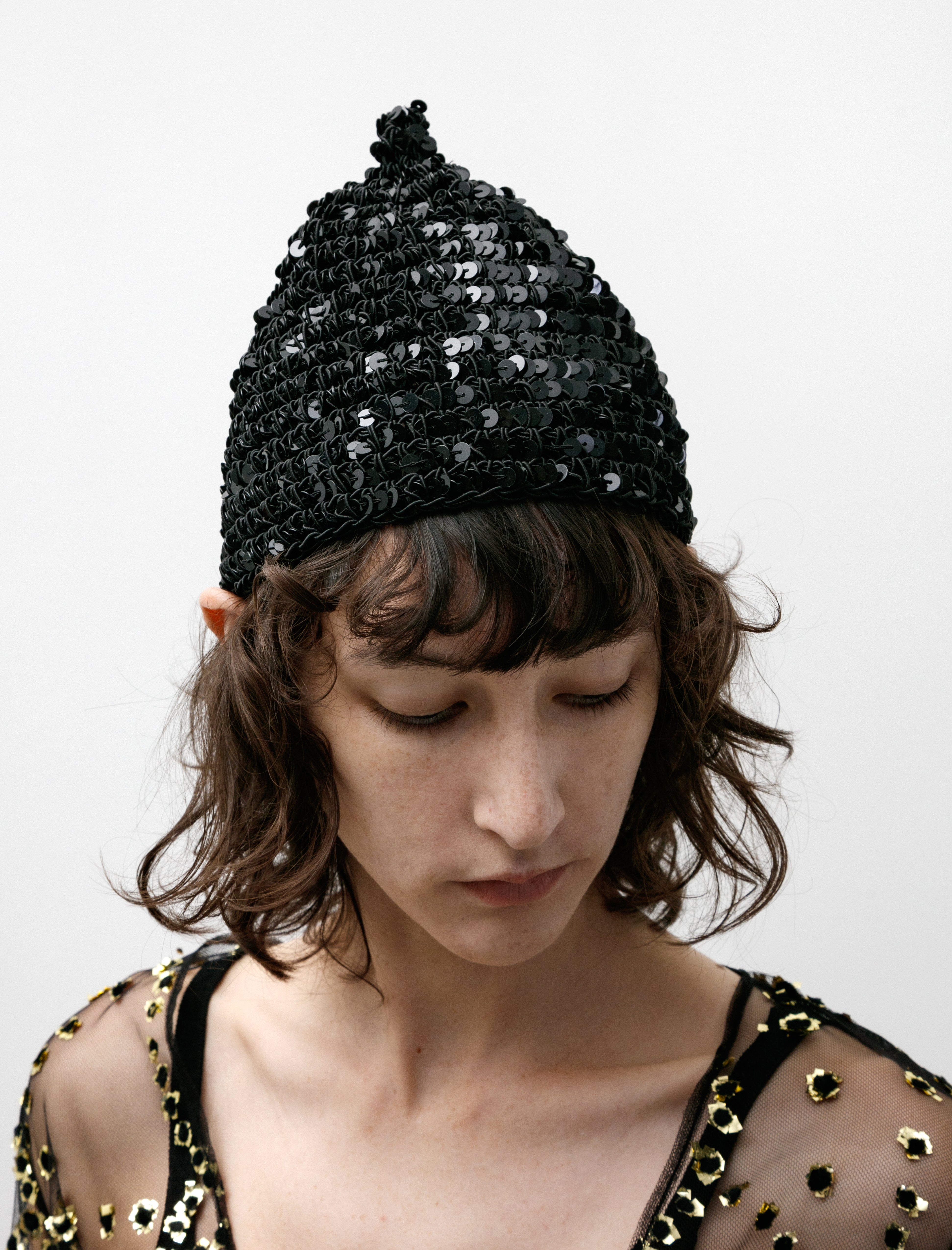 Bode Sequined Cap Black