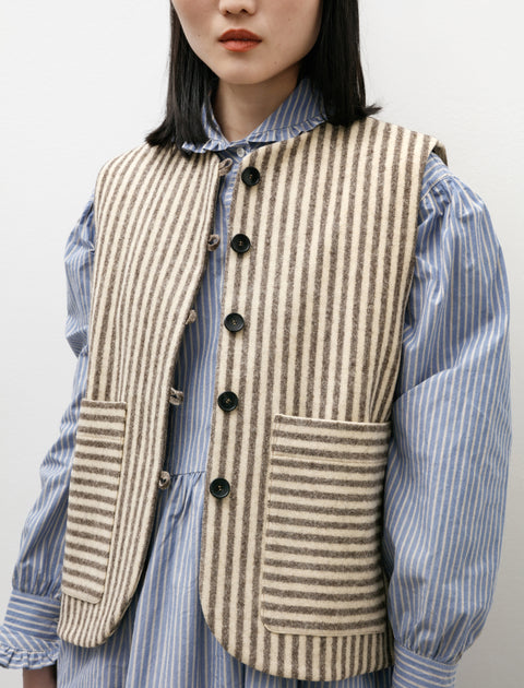 Cawley Portugese Striped Wool Imogen Vest