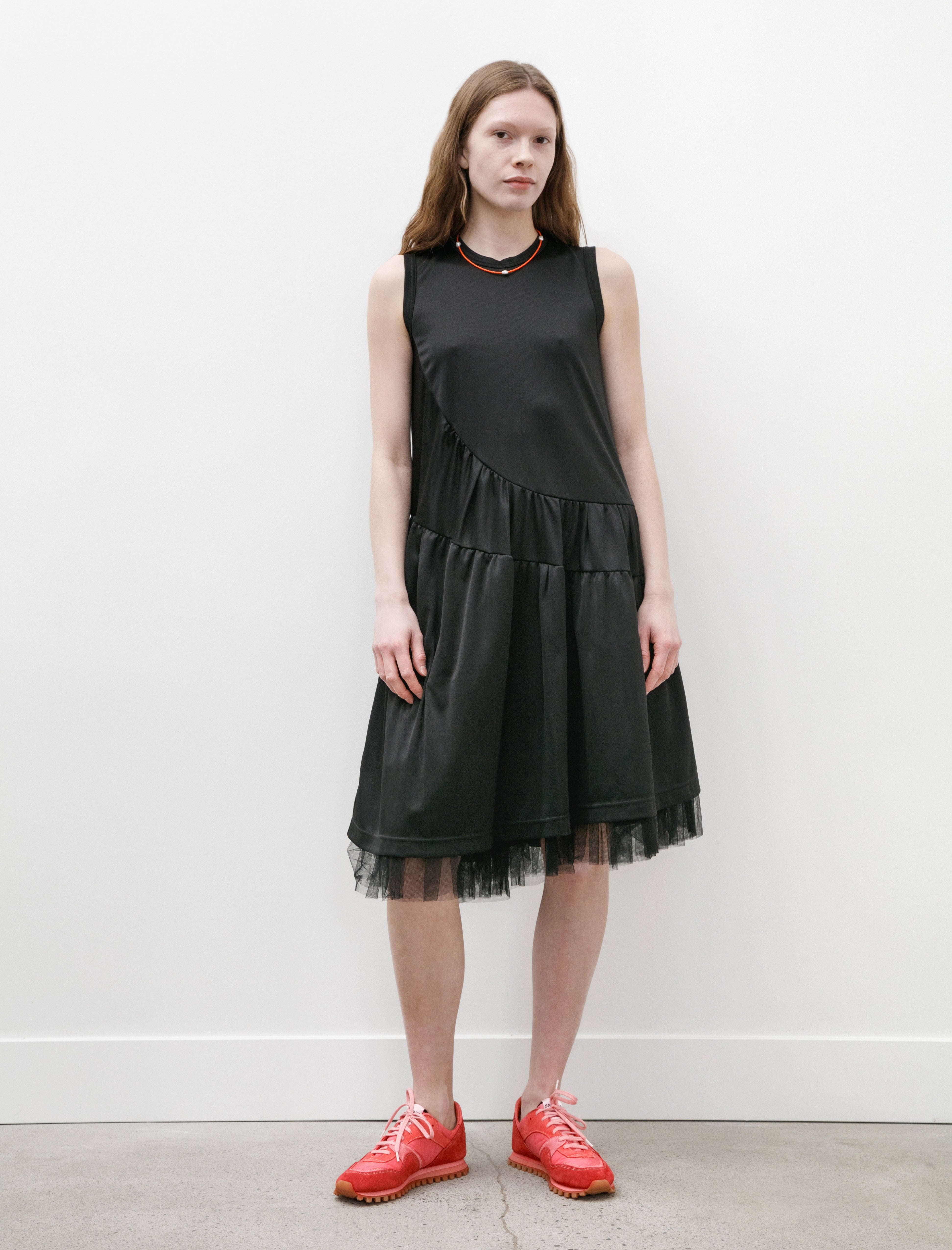 Comme des Garçons Comme des Garçons Tiered Poly Jersey Dress Black