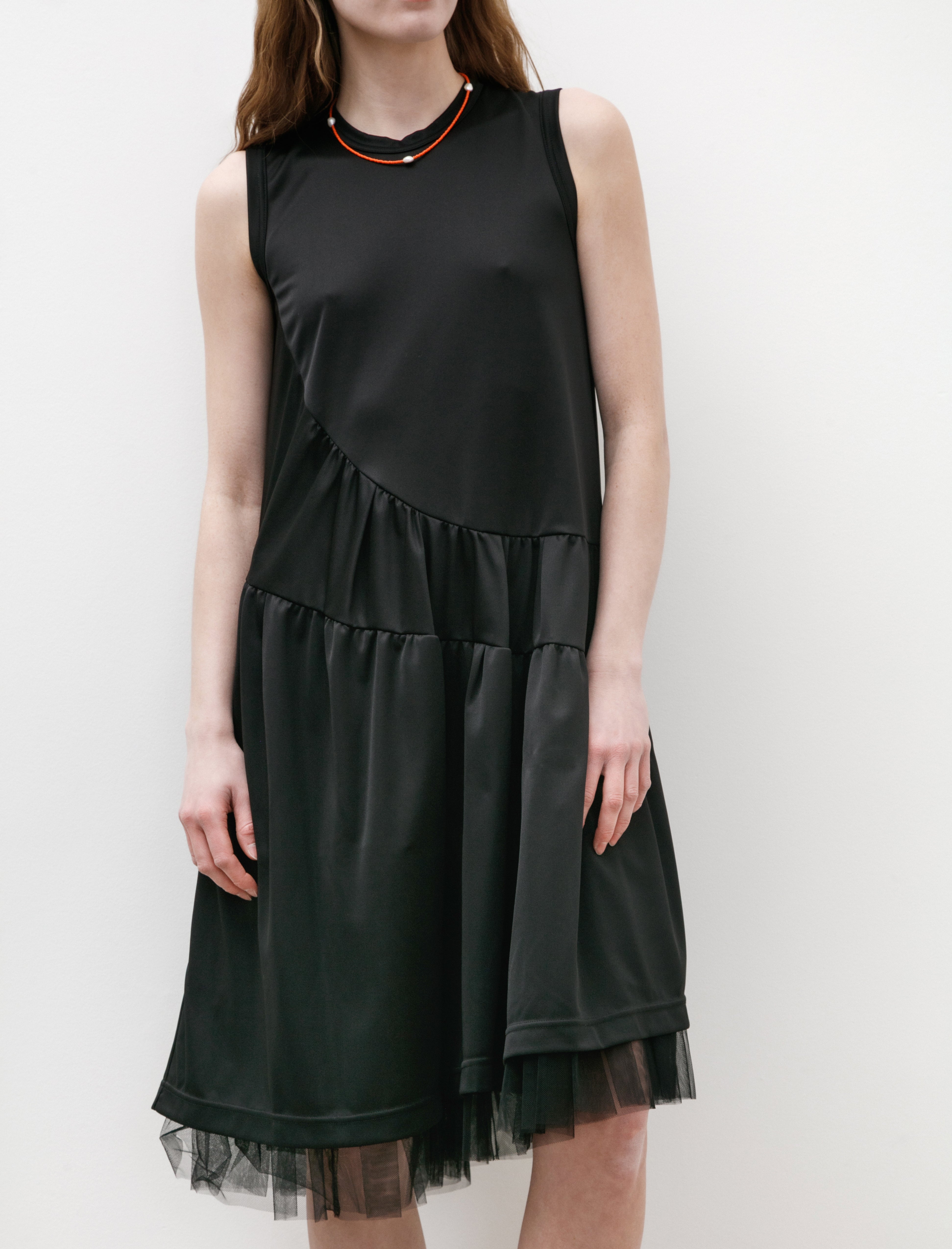 Comme des Garçons Comme des Garçons Tiered Poly Jersey Dress Black