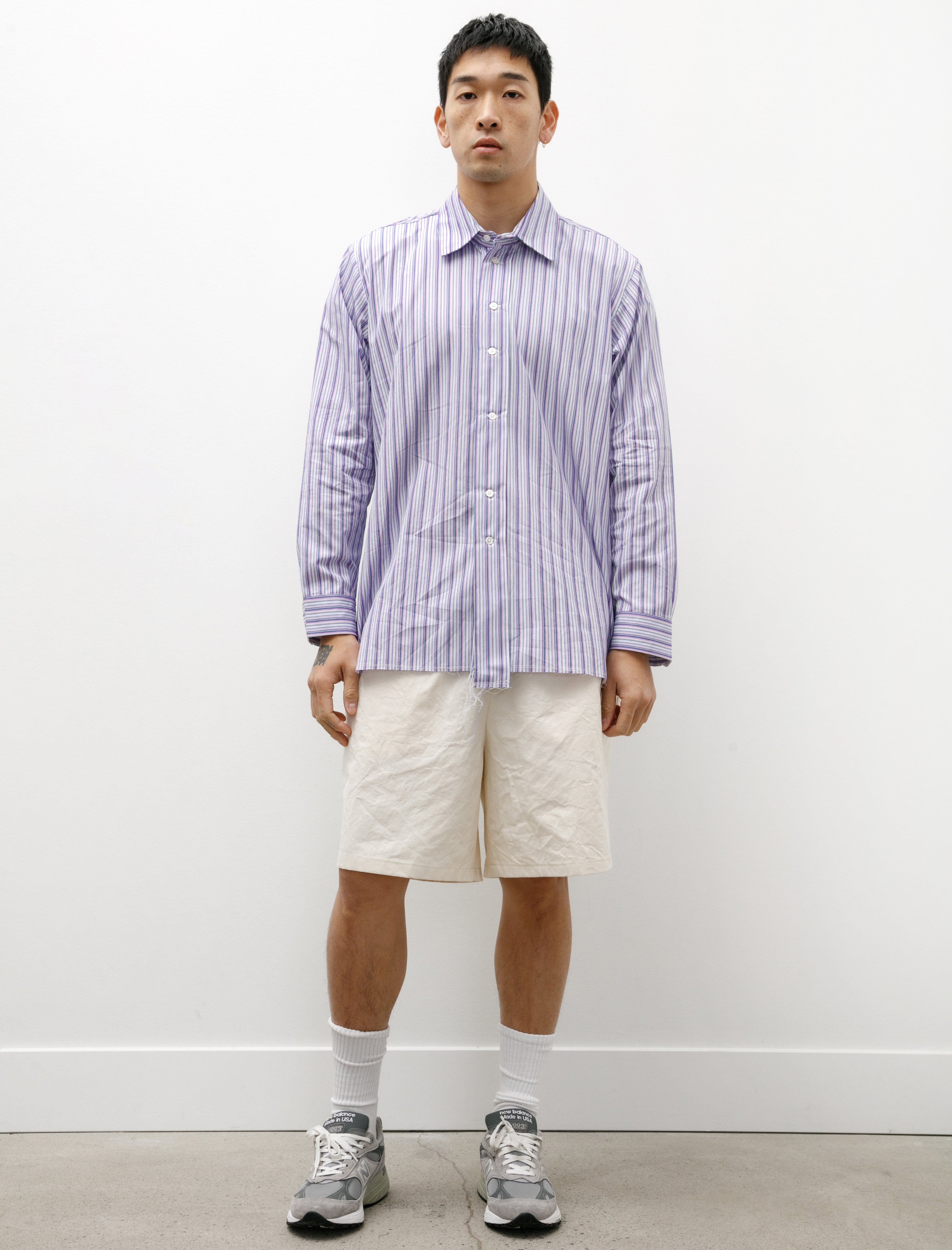 Camiel Fortgens Basic Shirt Shirting Purple Stripe