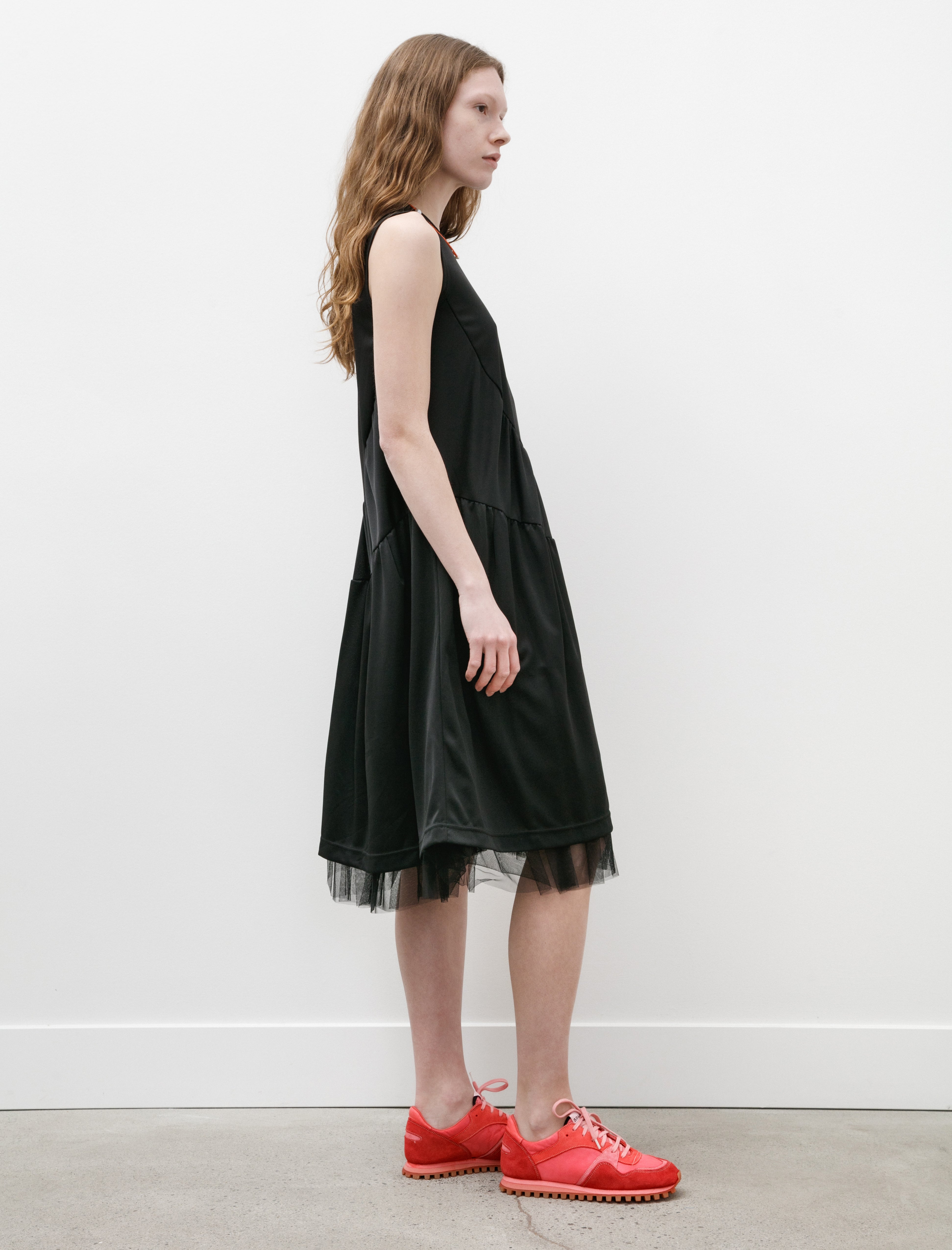 Comme des Garçons Comme des Garçons Tiered Poly Jersey Dress Black