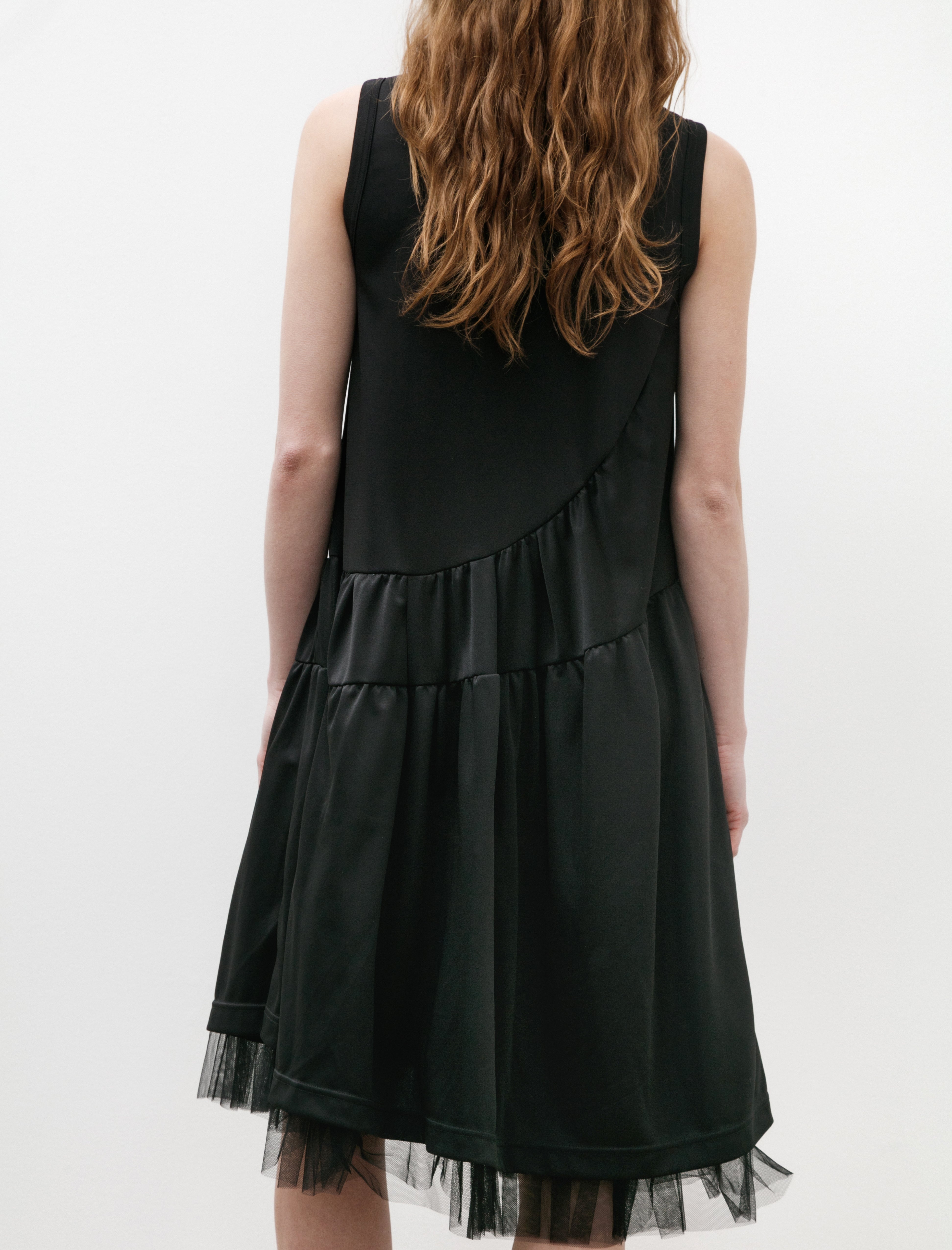 Comme des Garçons Comme des Garçons Tiered Poly Jersey Dress Black