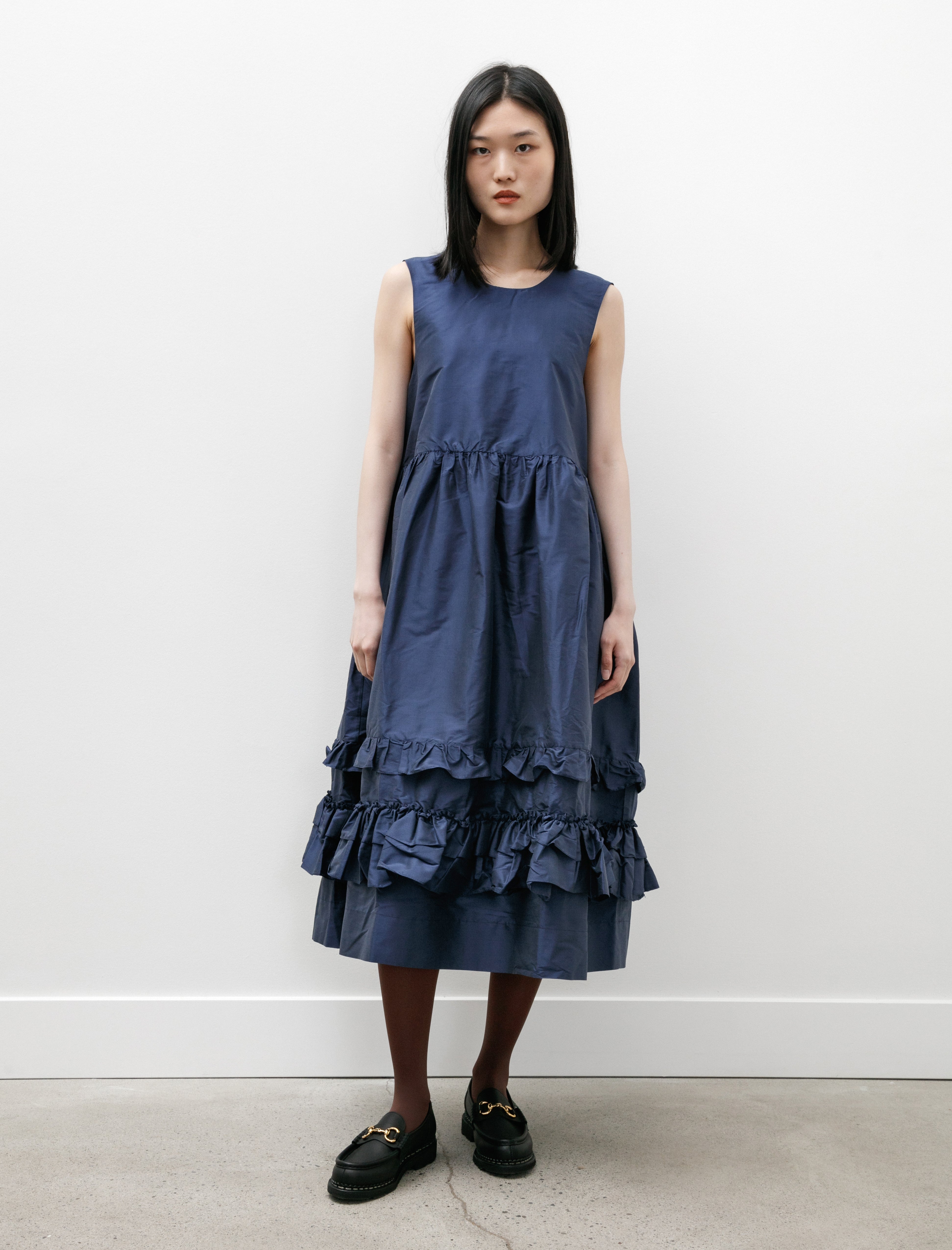 Cawley Silk Dupion Genevieve Dress Wilhelm Blue