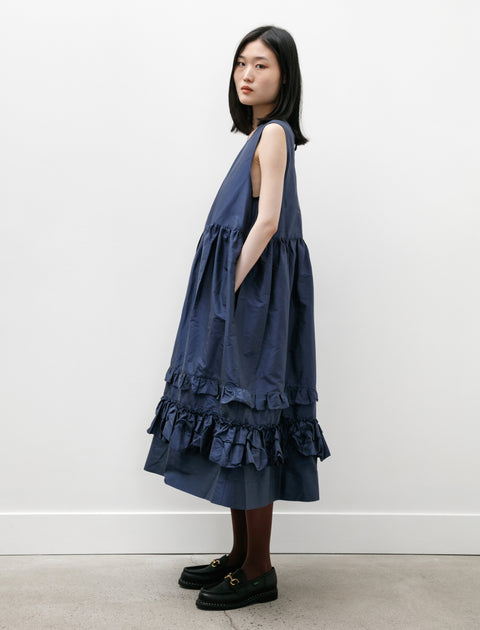 Cawley Silk Dupion Genevieve Dress Wilhelm Blue