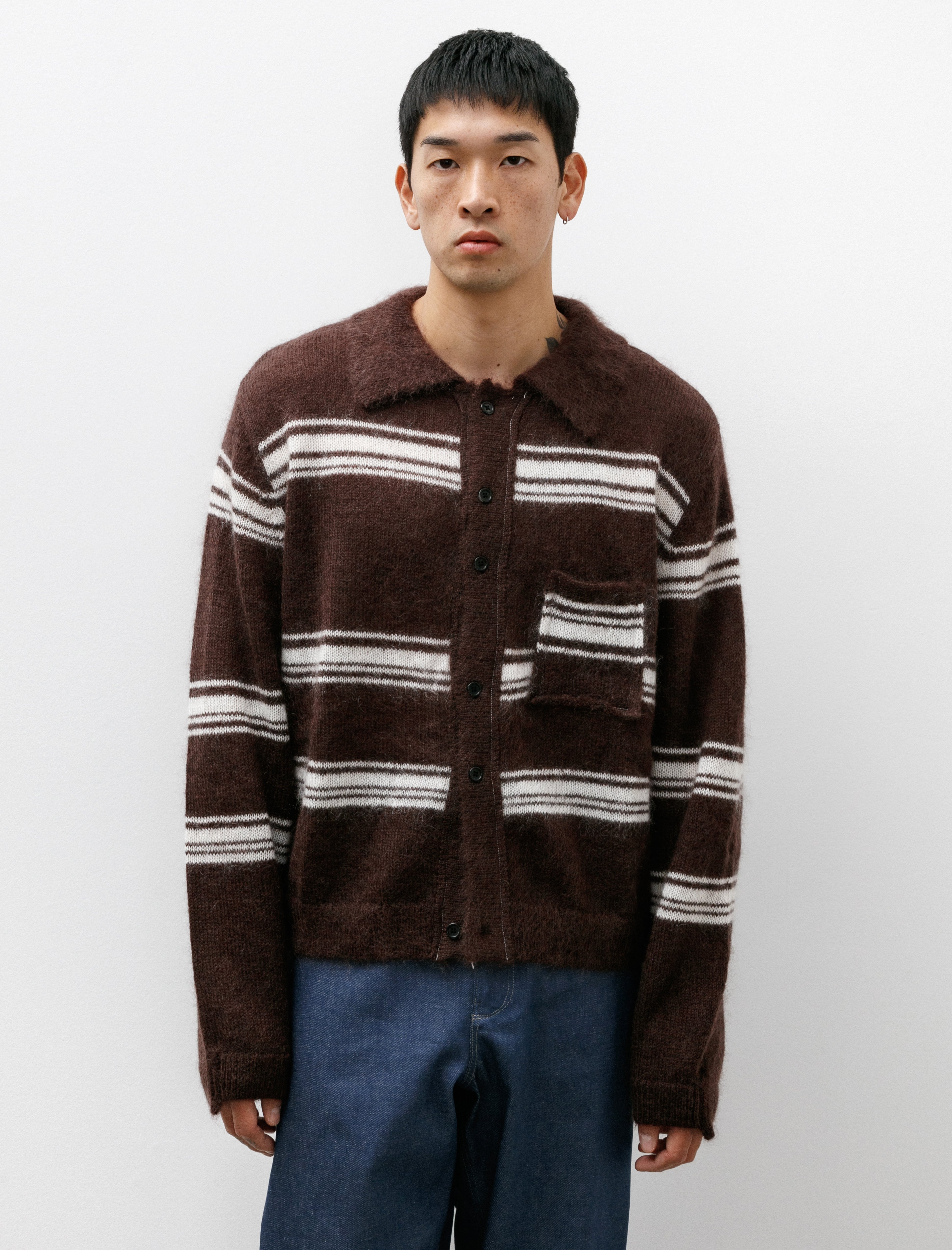 Camiel Fortgens 70s Cardigan M Brown/Off White