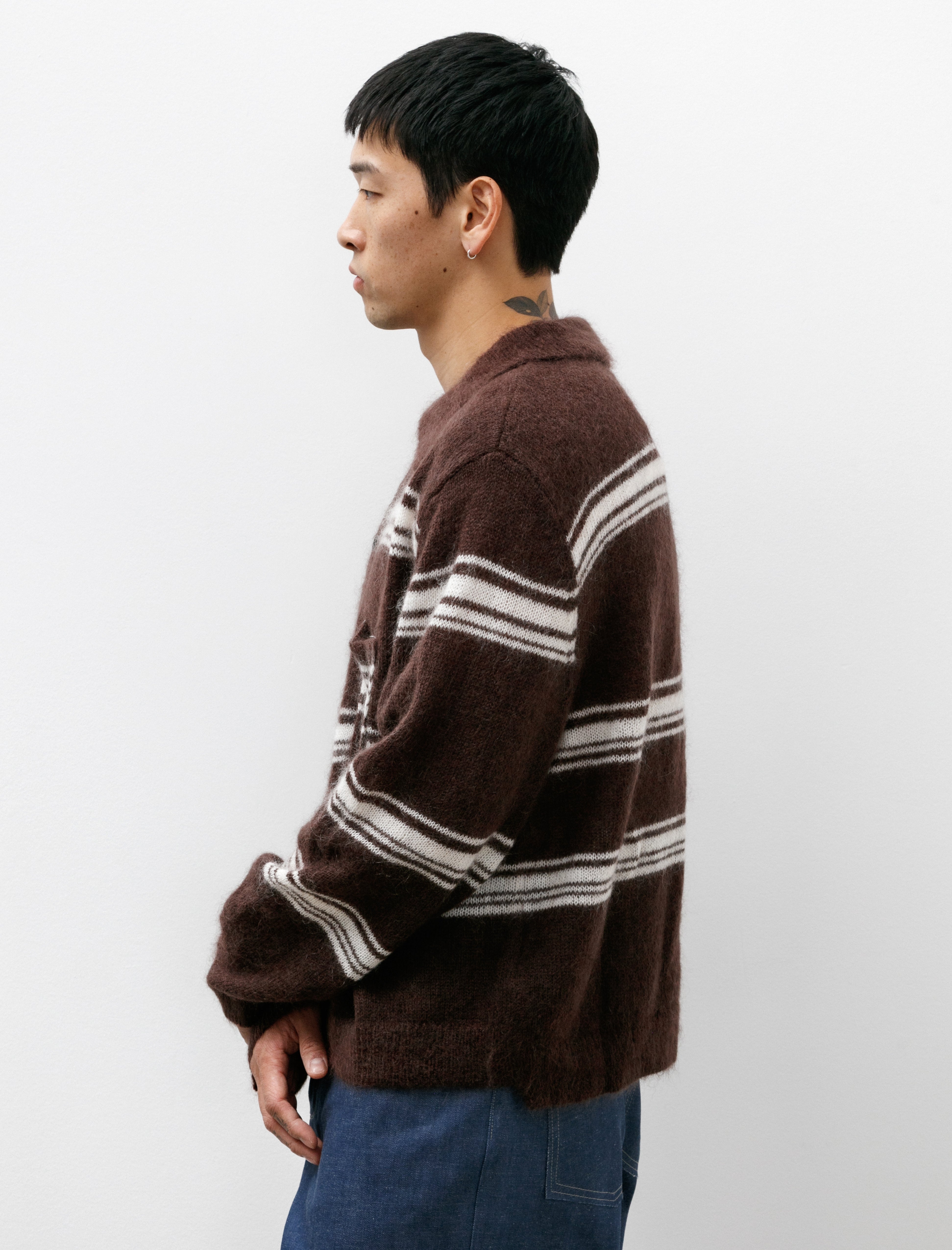 Camiel Fortgens 70s Cardigan M Brown/Off White