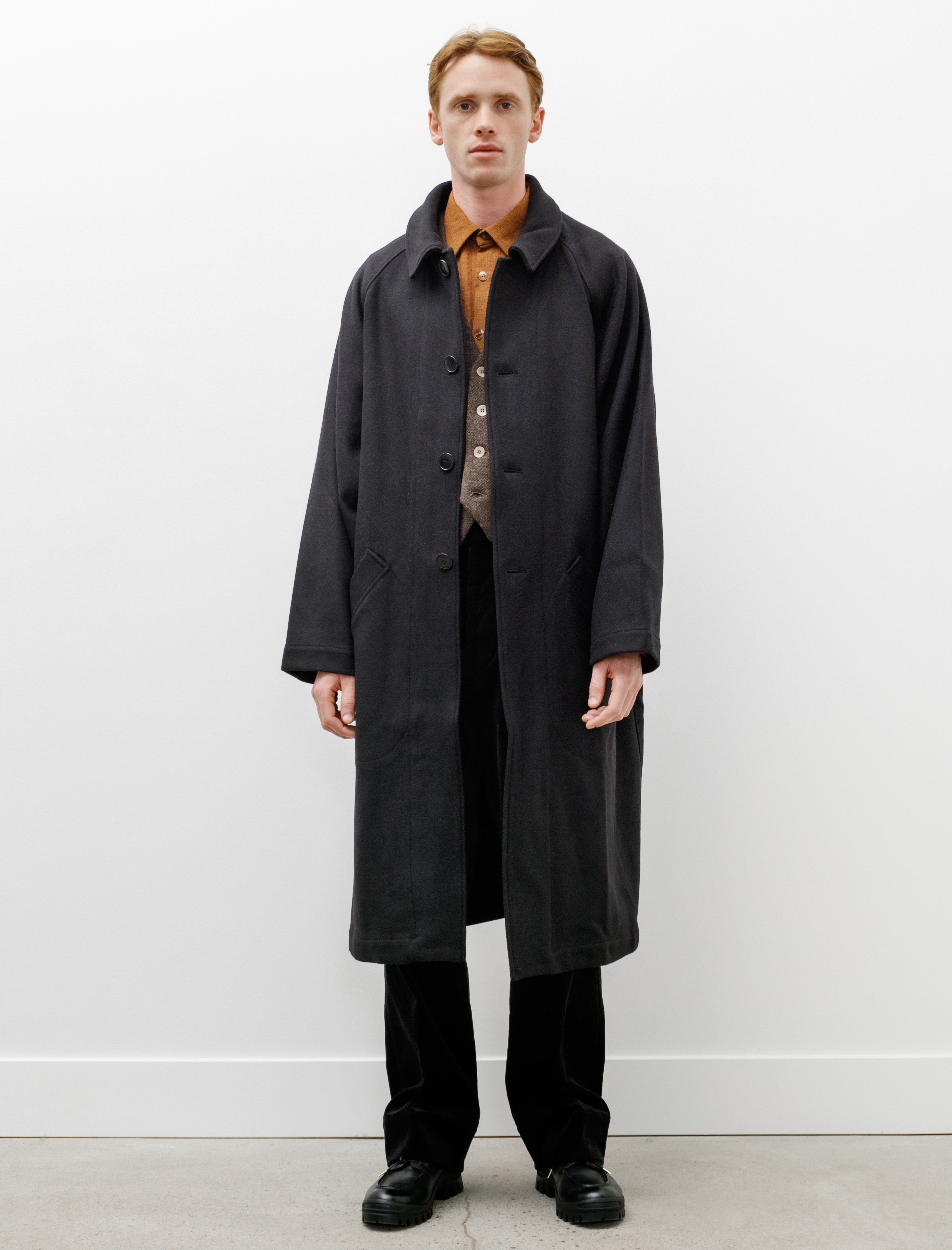 Frank Leder Long Wool Coat Black – Neighbour