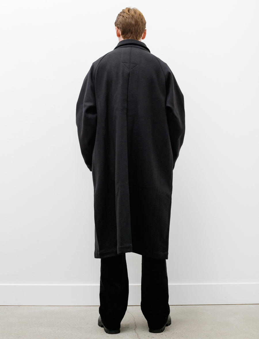 Long Wool Coat Black