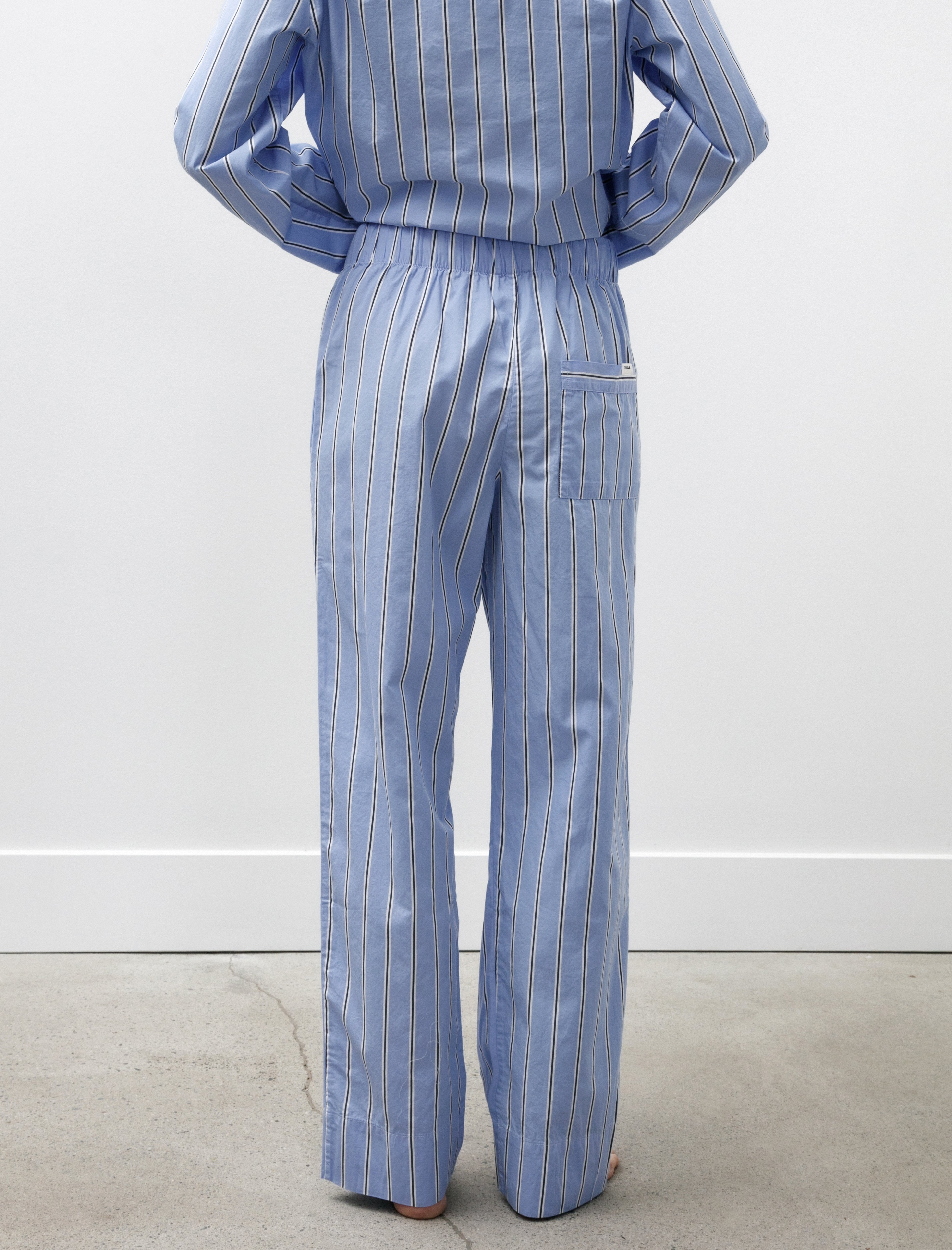 Tekla Poplin Pyjama Bassett Stripes