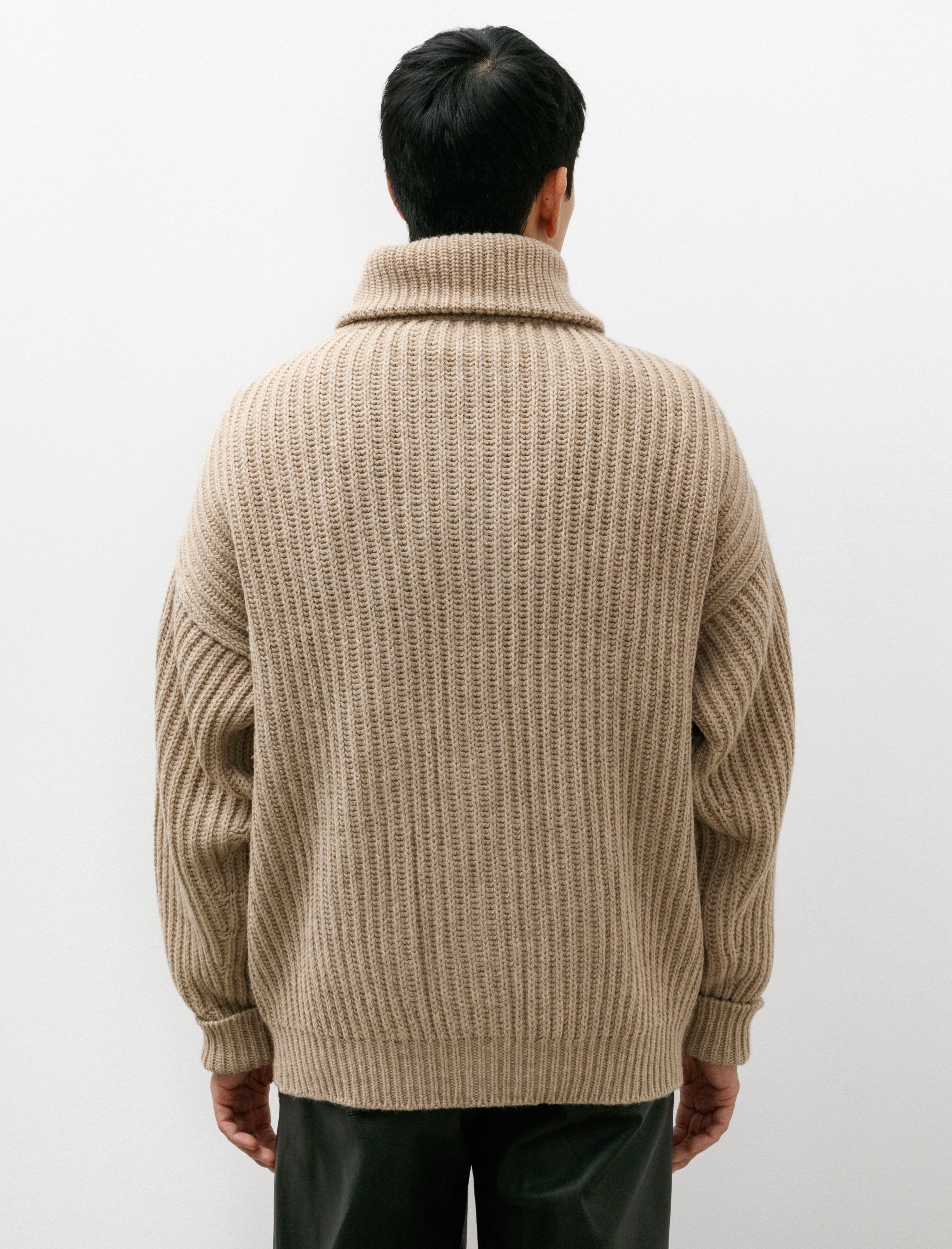 Lemaire Zipped Cardigan Natural Beige