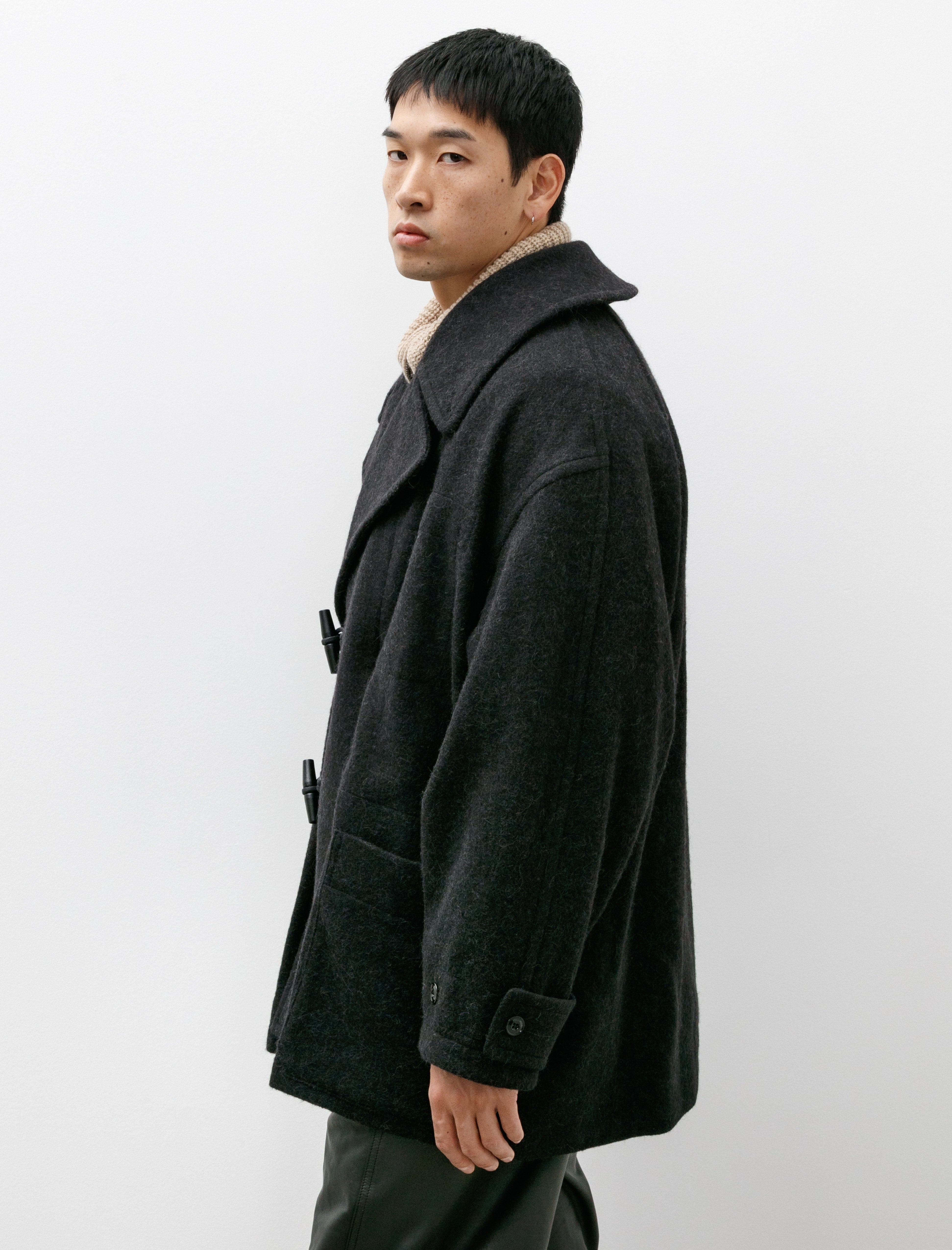 Lemaire Short Duffle Coat Black