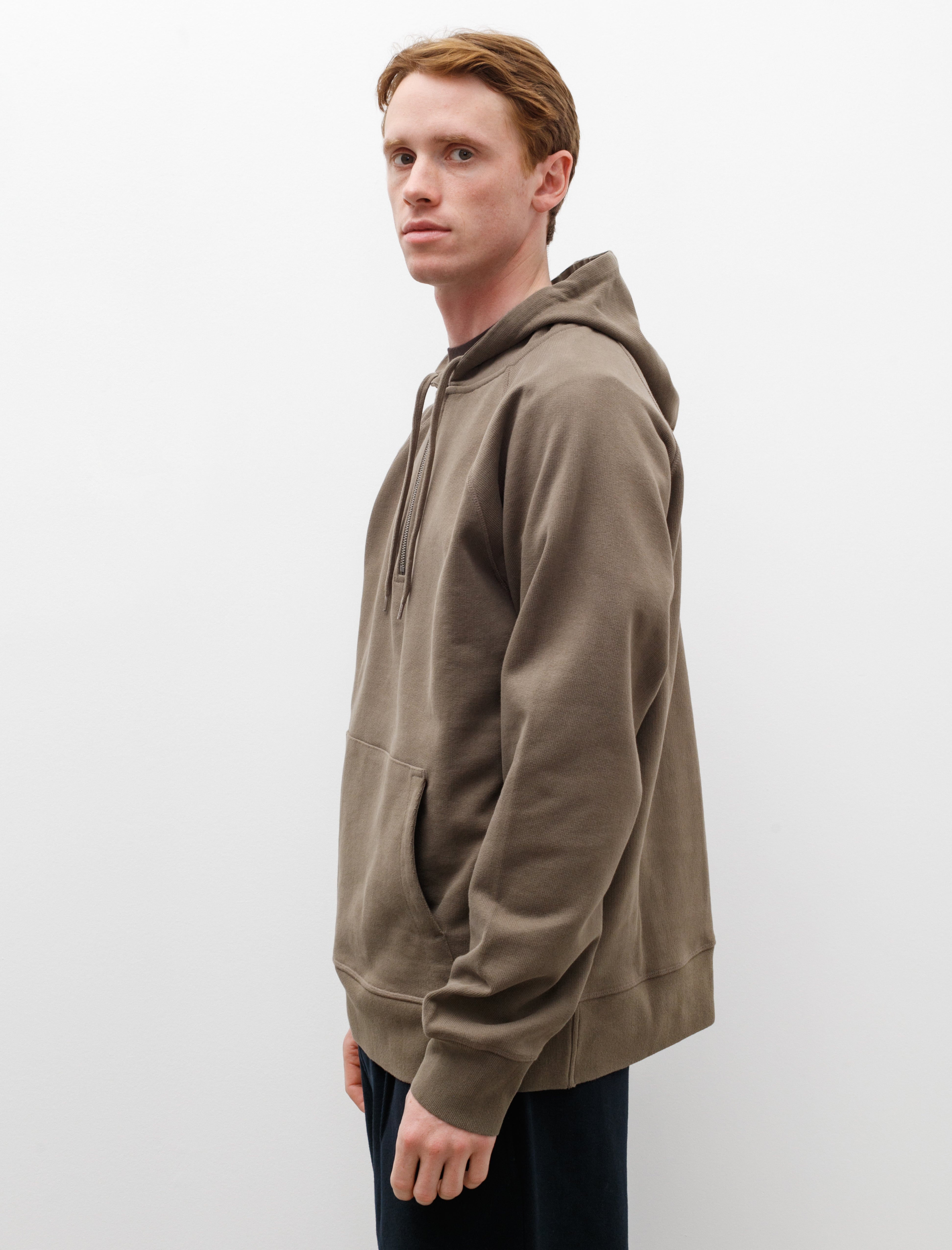 MHL Hoodie Dry Loopback Jersey Olive Leaf