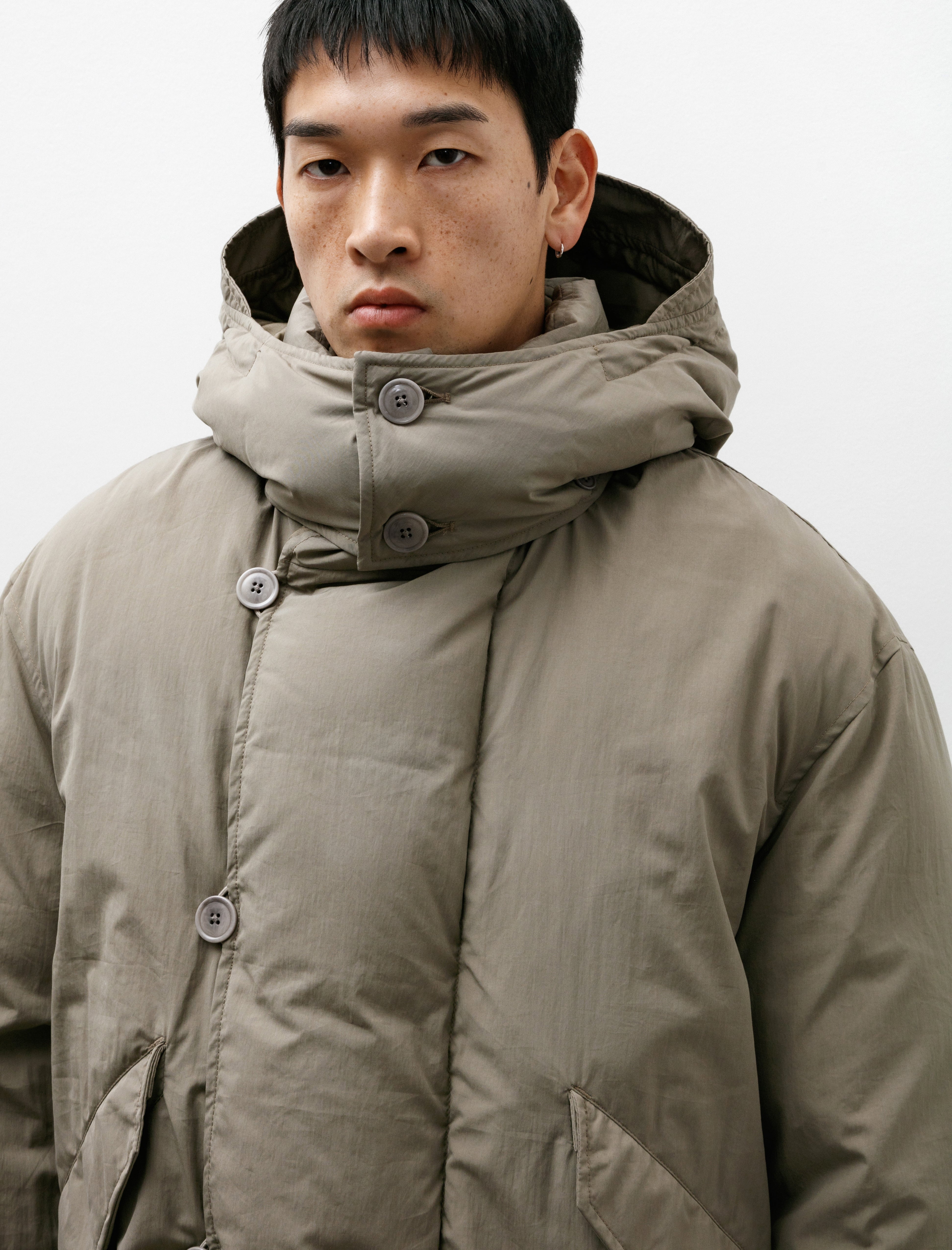 Lemaire Hooded Puffer Blouson Desert Sage