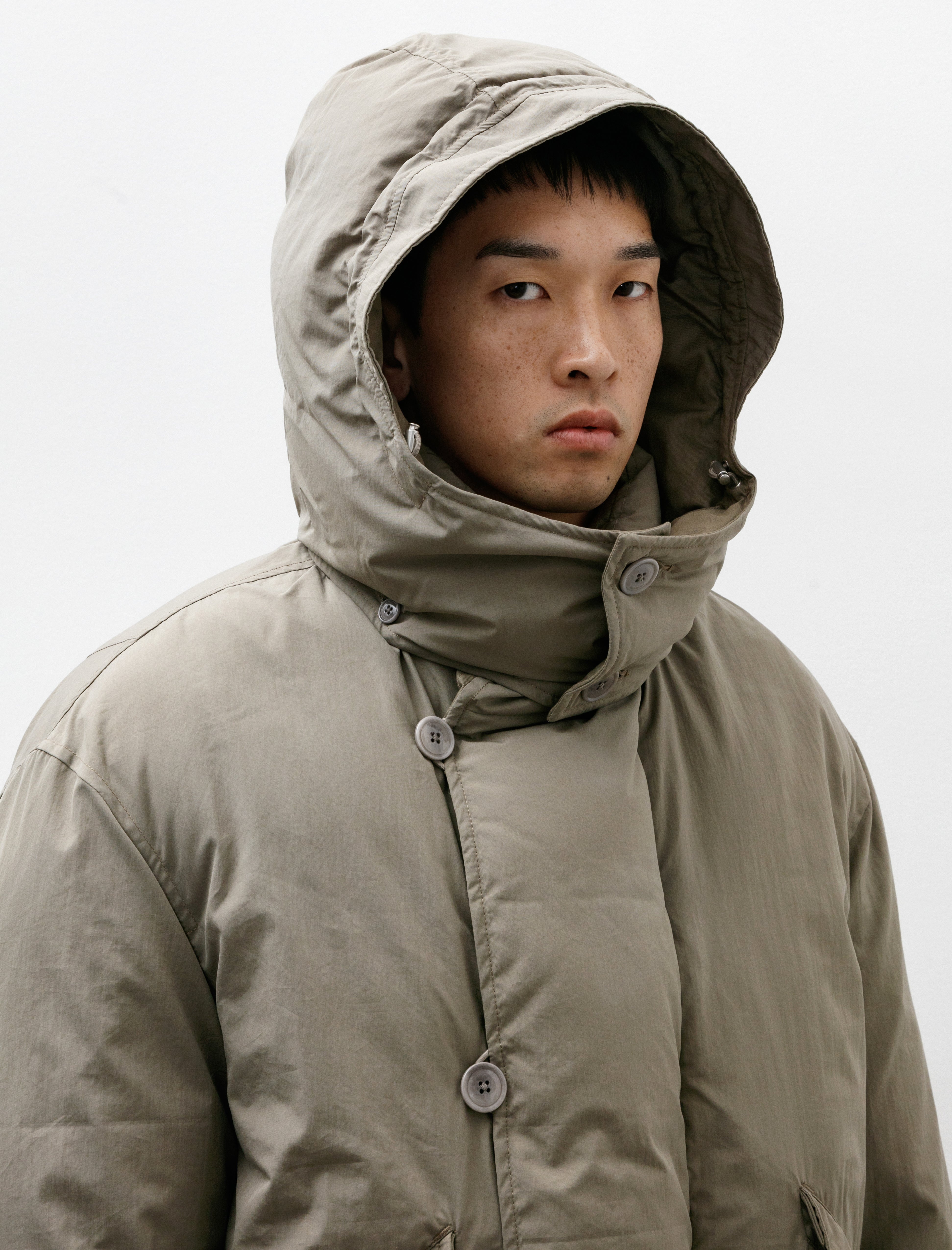 Lemaire Hooded Puffer Blouson Desert Sage