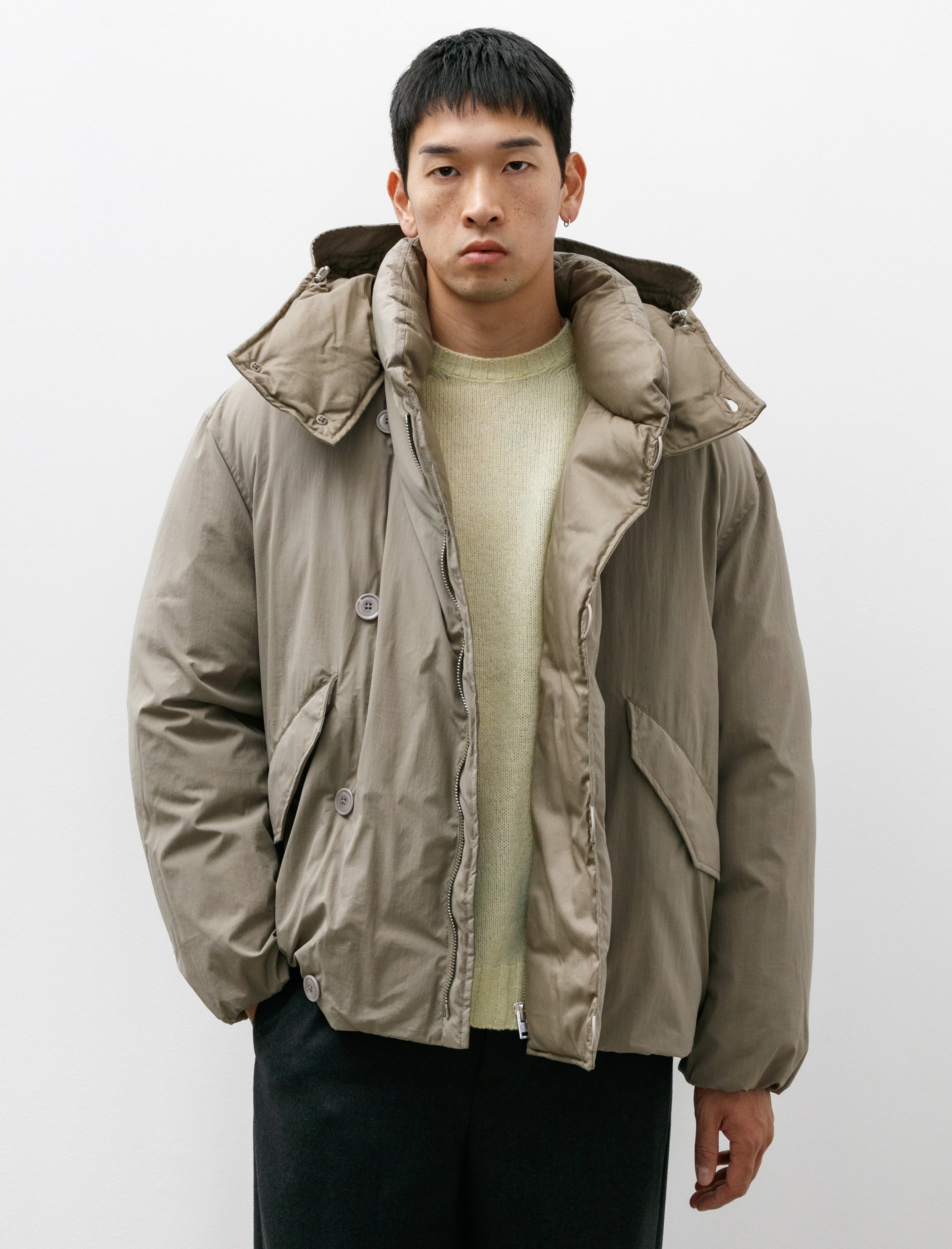 Lemaire Hooded Puffer Blouson Desert Sage