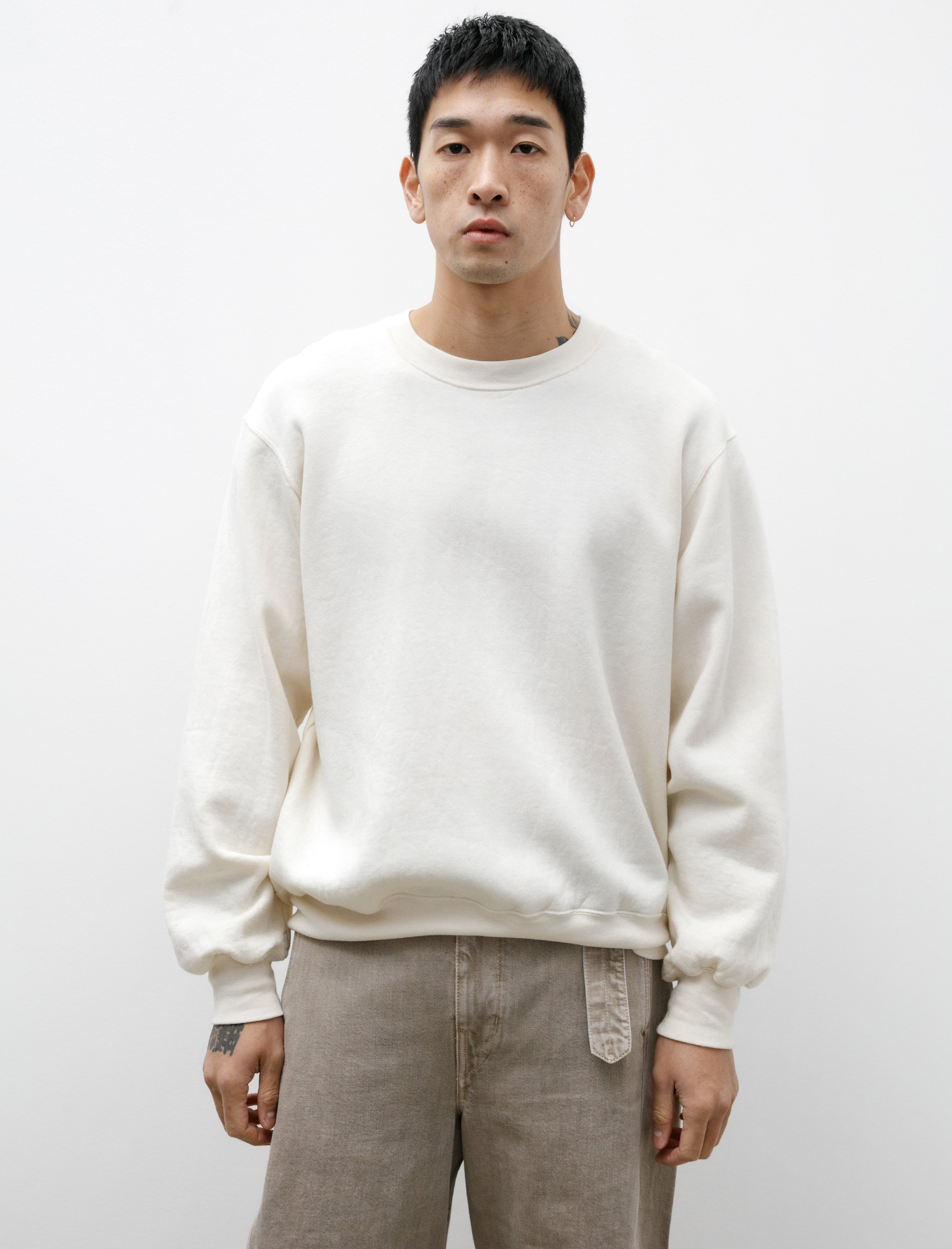 Dana Lee Brown Ring Neck Sweatshirt 125 GSM Seeded Natural