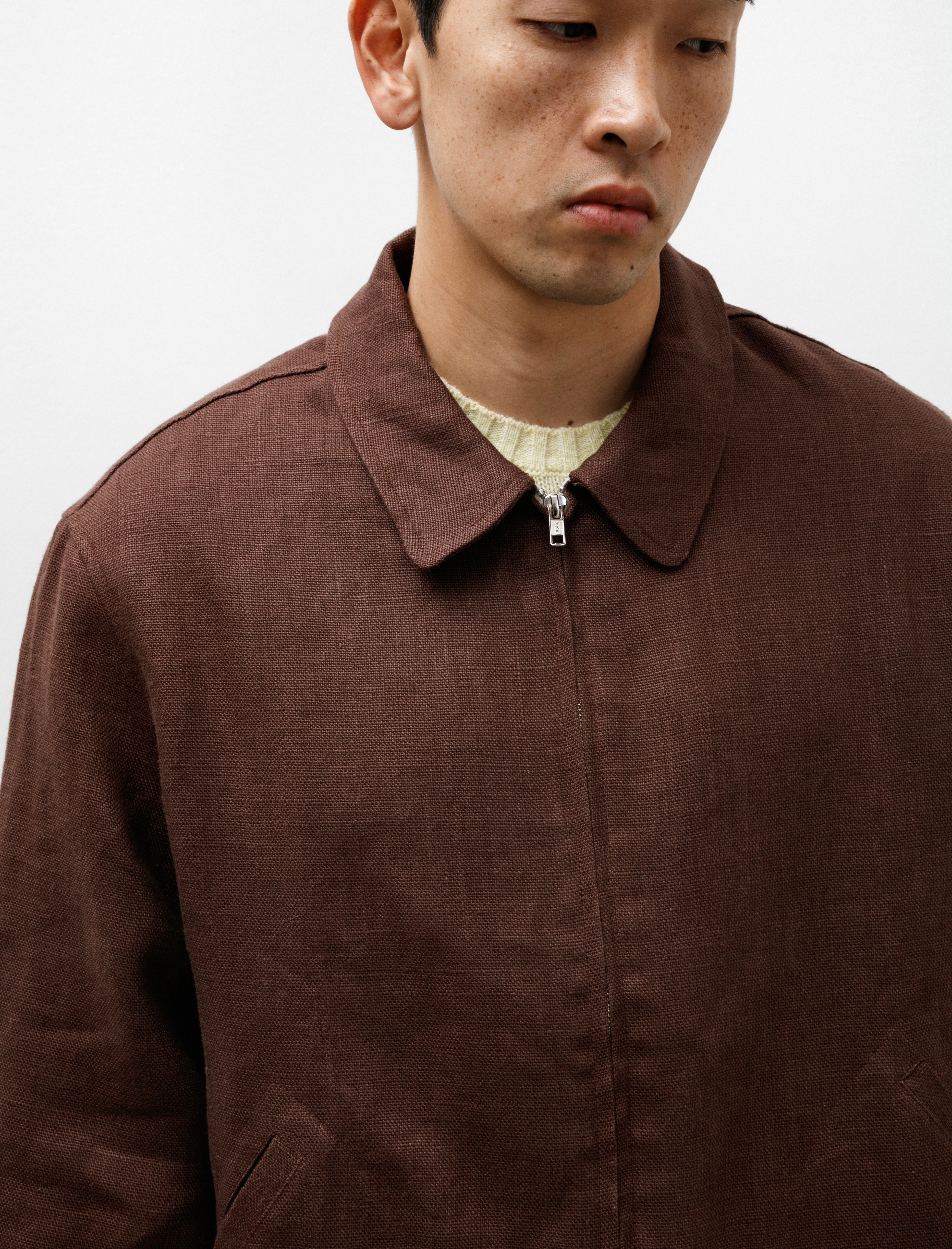 James Coward Site Jacket Belgian Linen Chestnut