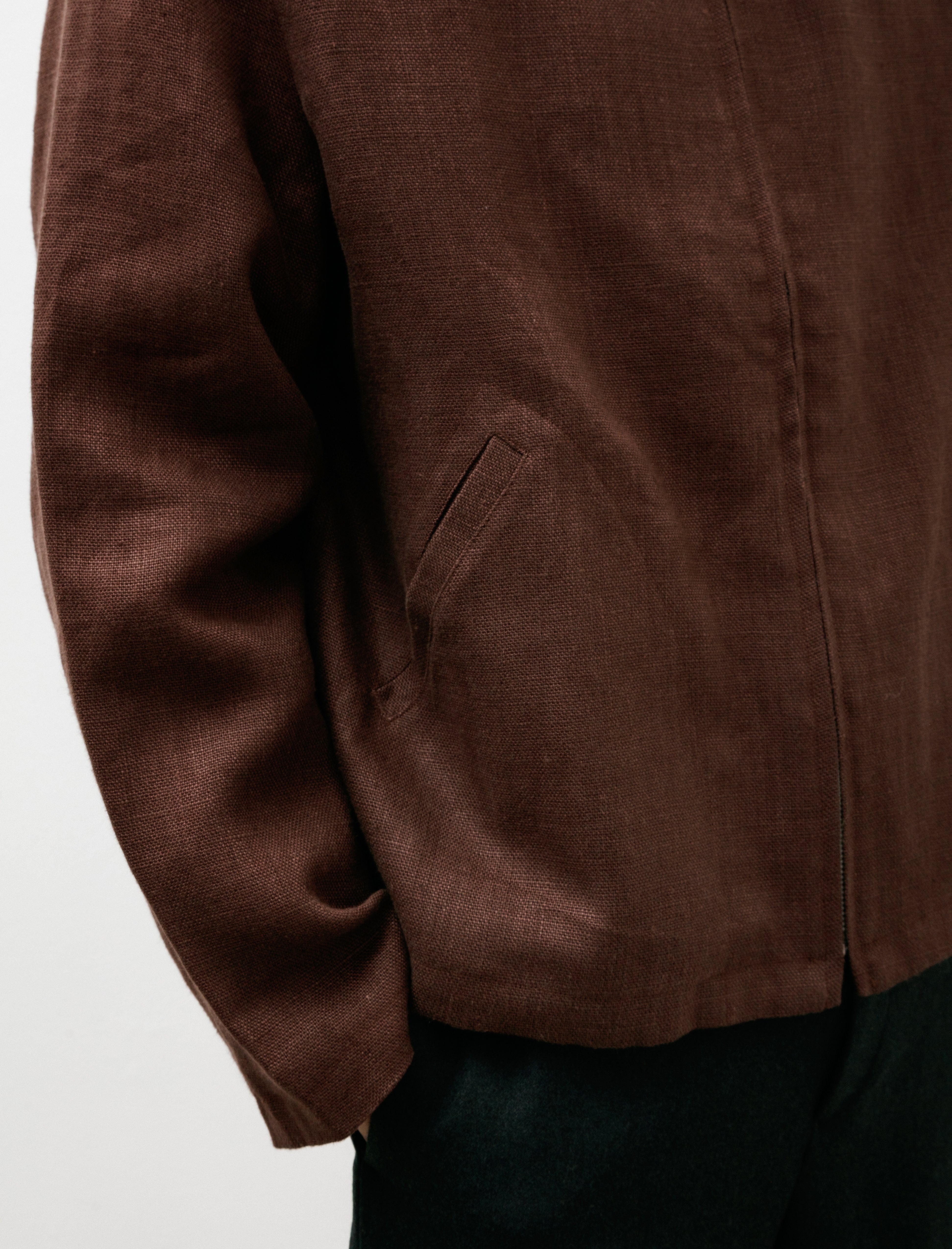 James Coward Site Jacket Belgian Linen Chestnut