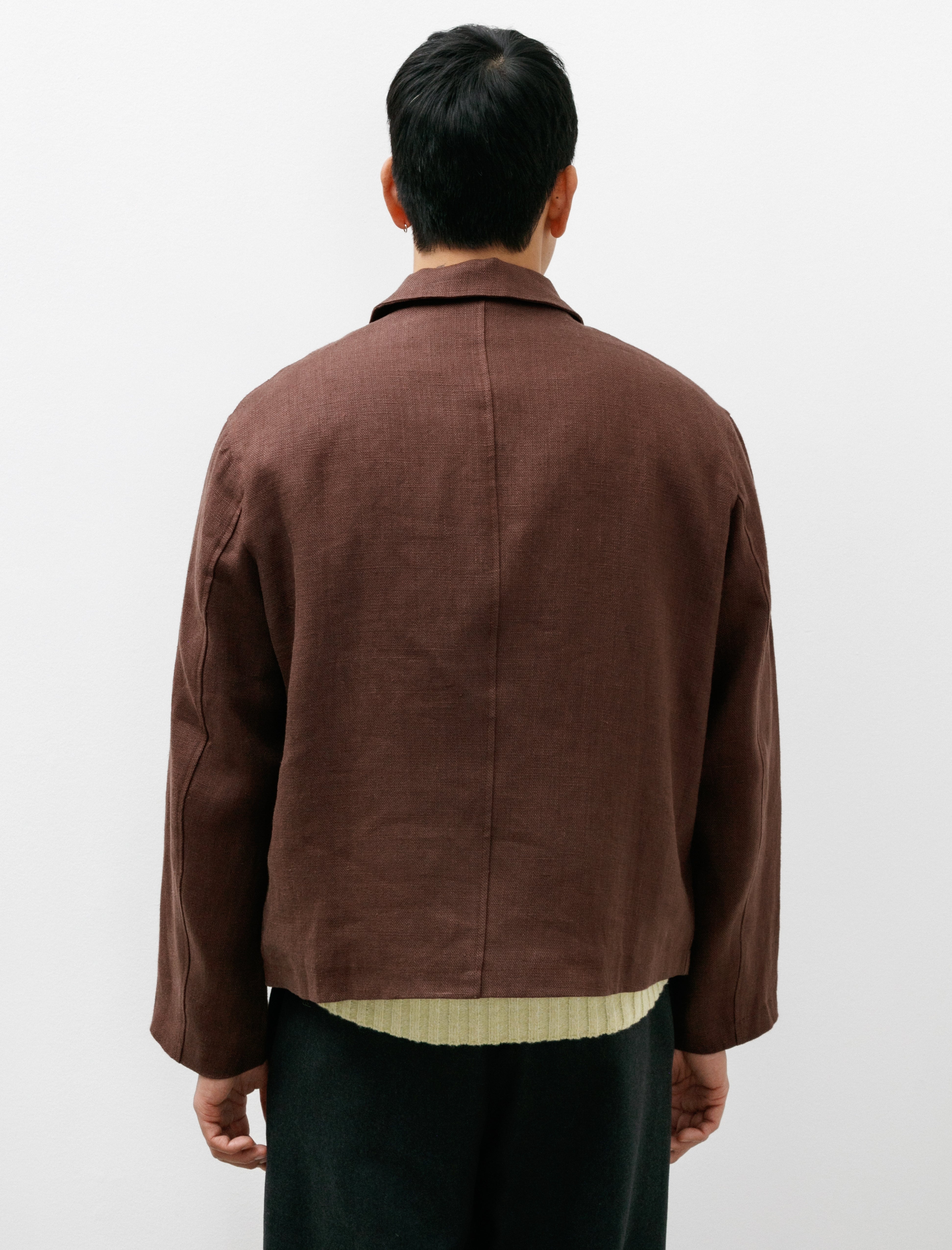 James Coward Site Jacket Belgian Linen Chestnut