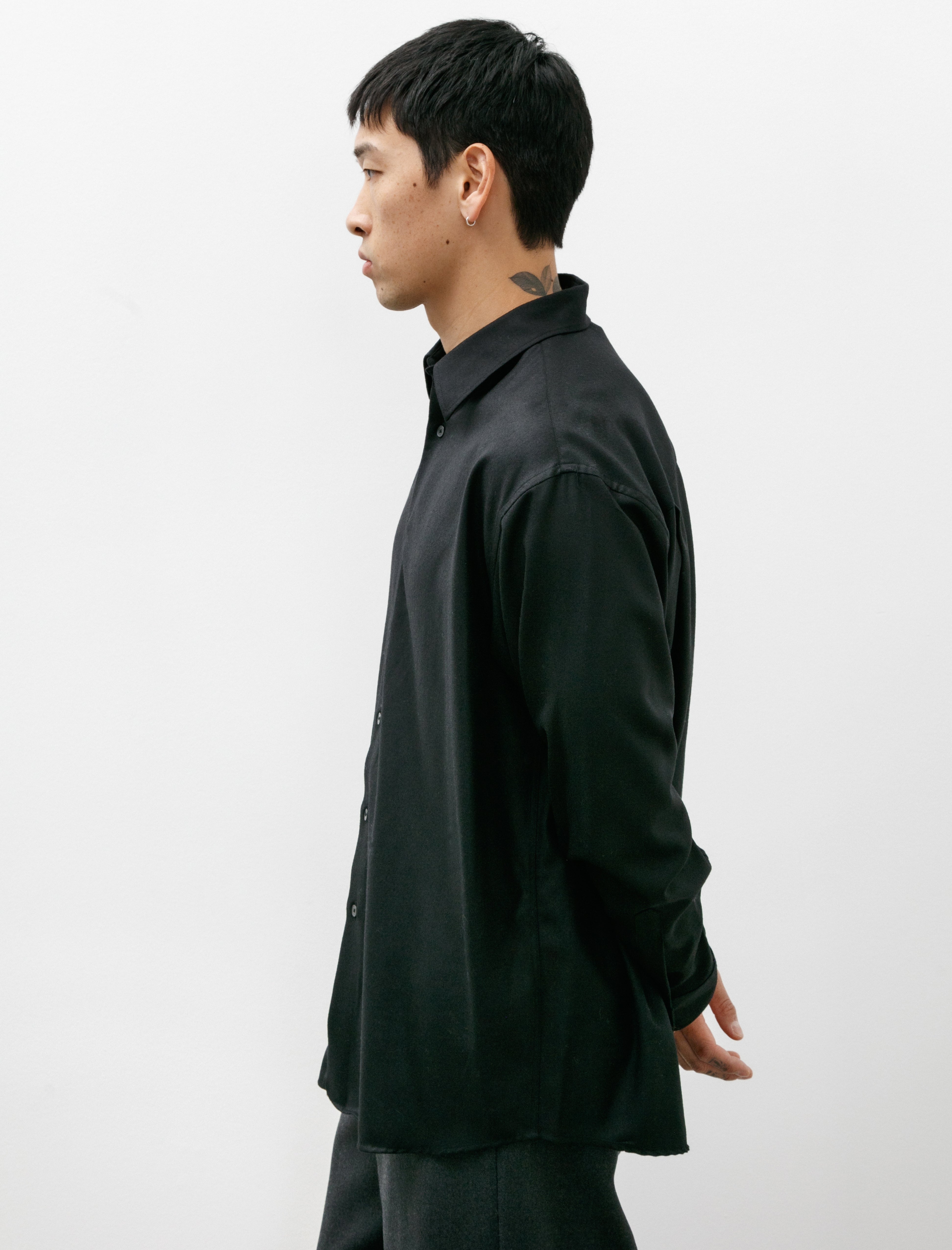 Auralee Super Light Wool Shirt Black