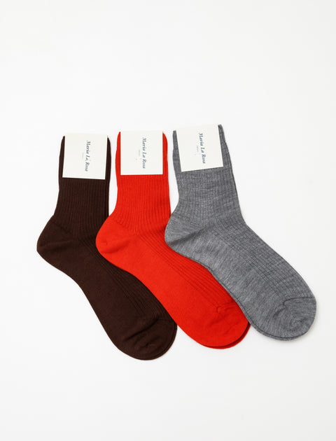 Maria La Rosa English Cashmere/Merino Short Socks