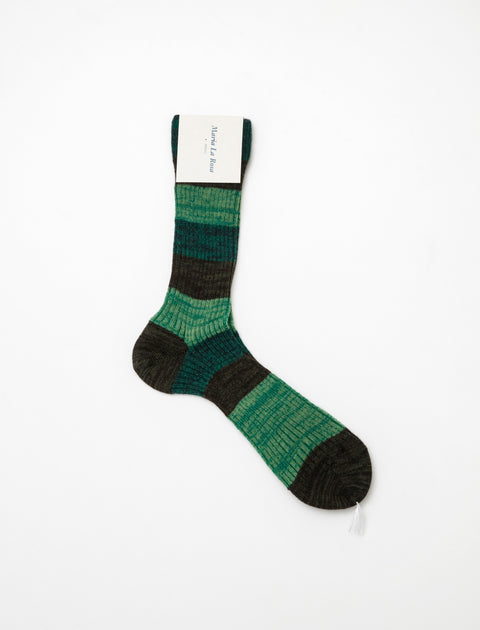 Maria La Rosa Earth Toned Striped Socks