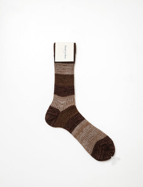 Maria La Rosa Earth Toned Striped Socks