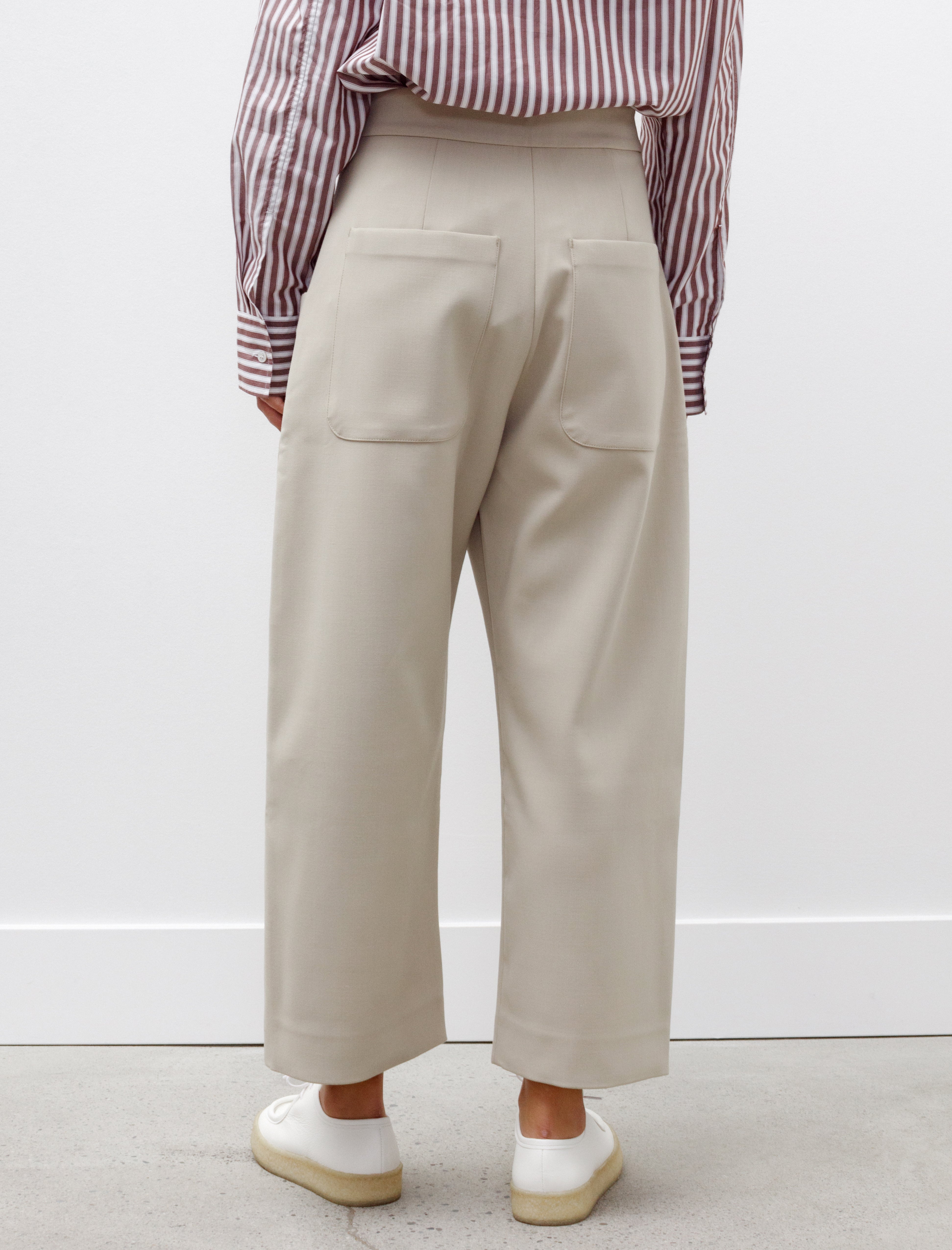 Studio Nicholson Taupo Rounded Leg Pants Light Bamboo